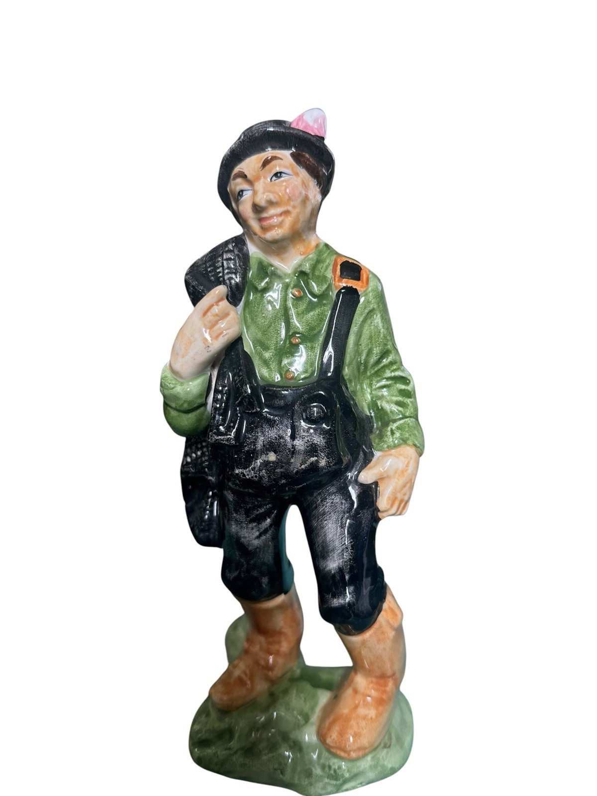 Vintage Rossini Ceramic Peasant Figure Man Handpainted Japan 8.5”