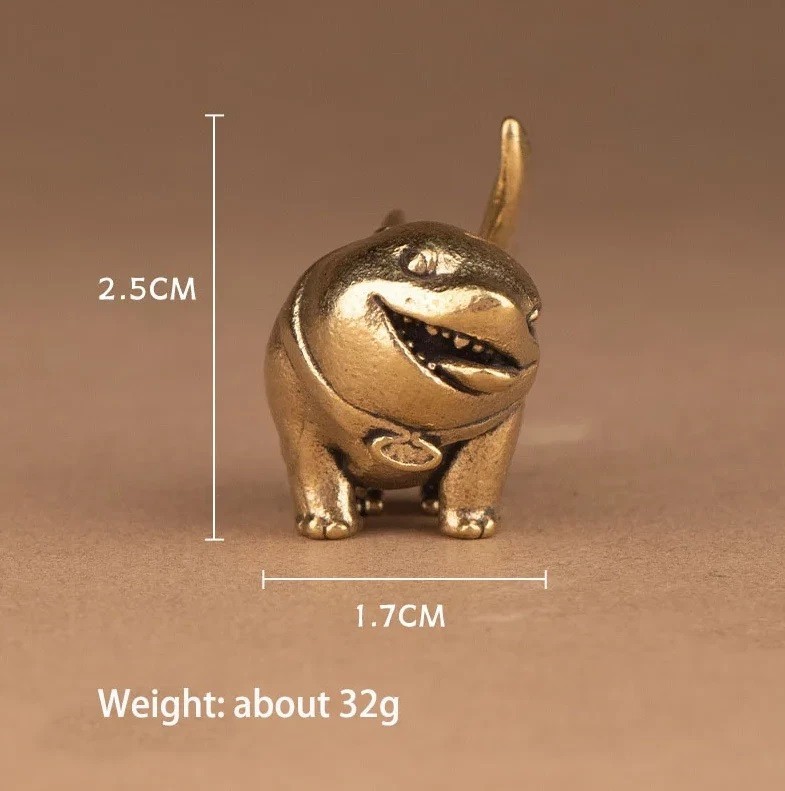 Brass Whale Animal Figurine Miniature Statue Table Desk Home Decoration Toy