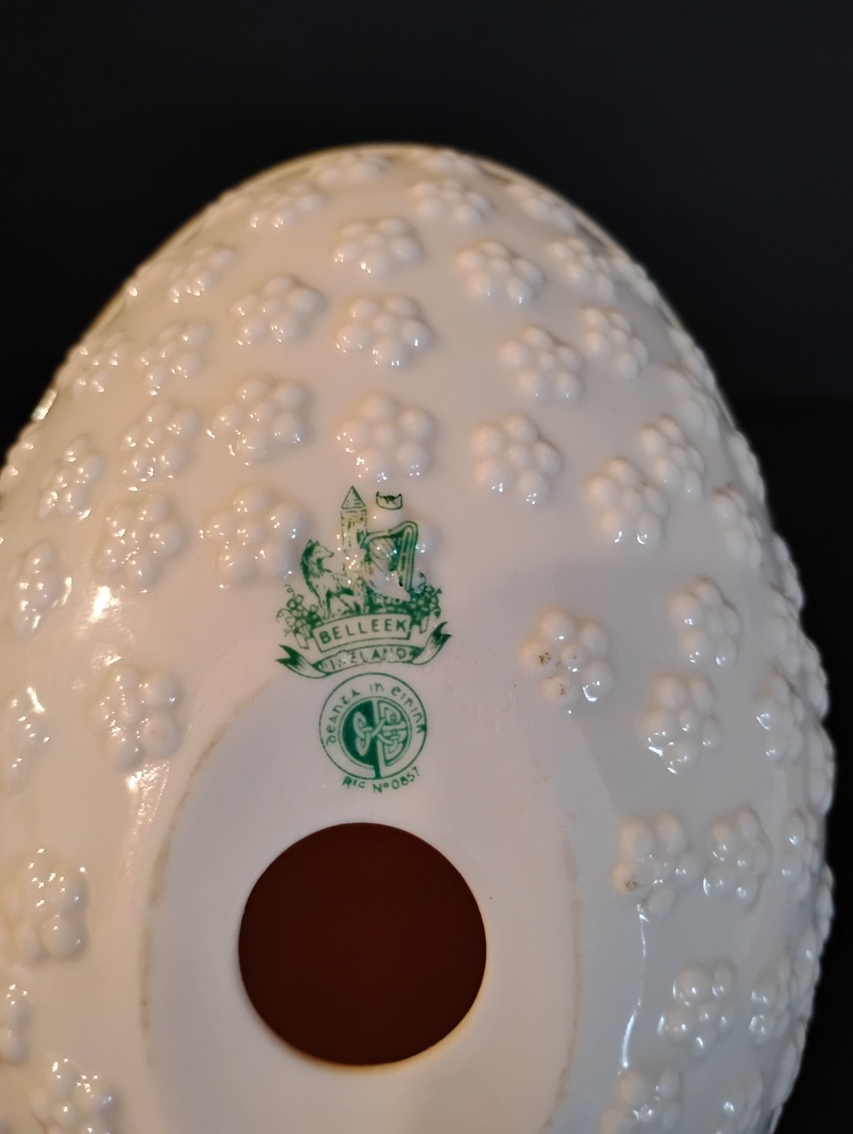 Belleek Egg, Limited Edition Intro. Easter 1972 6th Mark, Boxed, Free Shipping