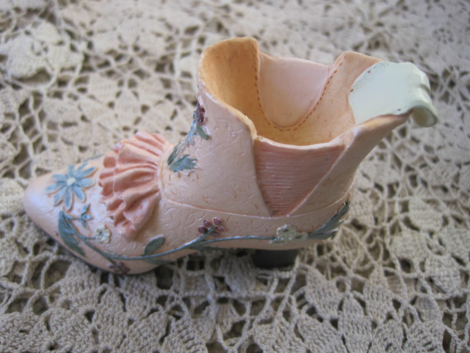 Shoe Figurine Heel Peach Boot 3.5″
