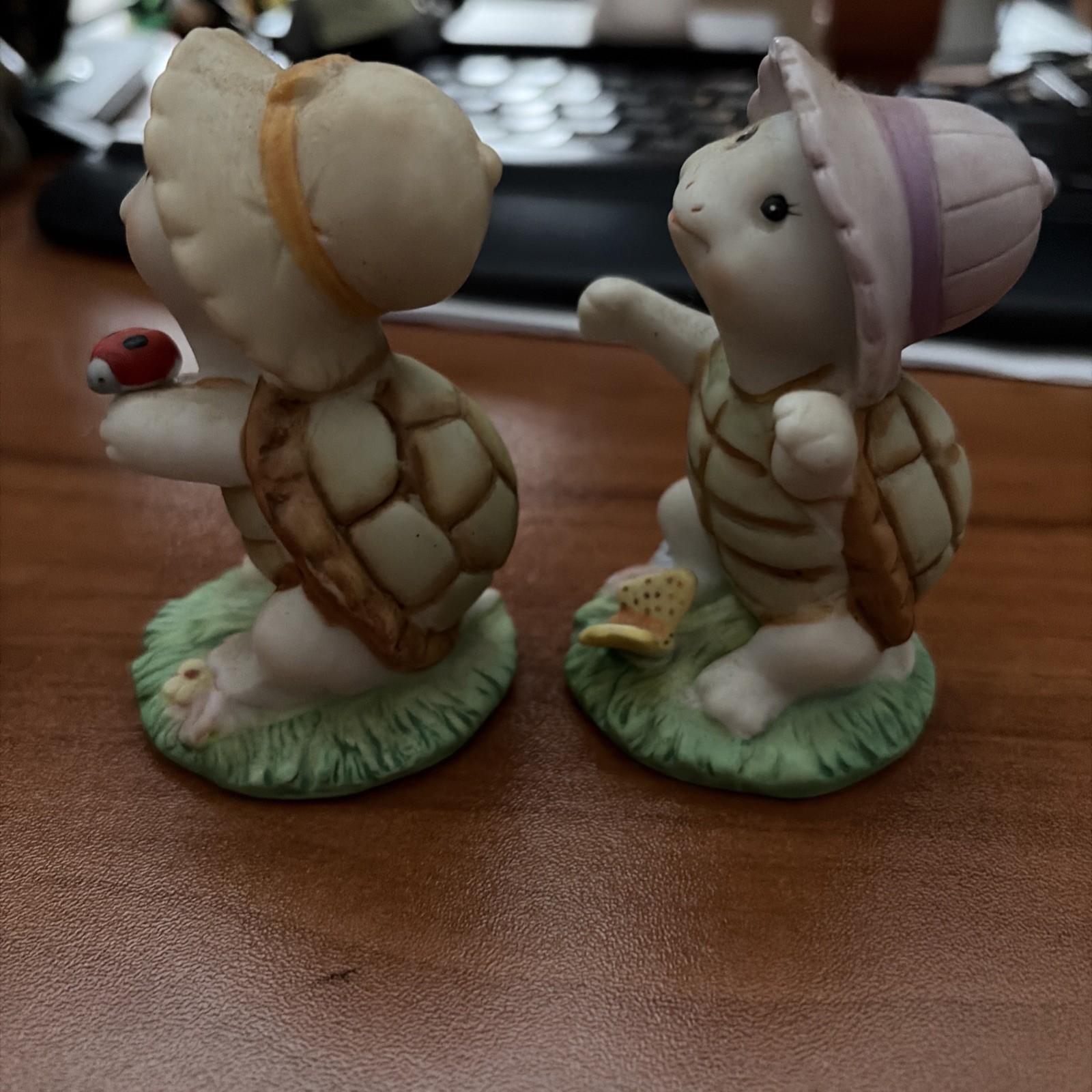 Homco “Springtime” Turtles Set Of 2 Ceramic So cute!!