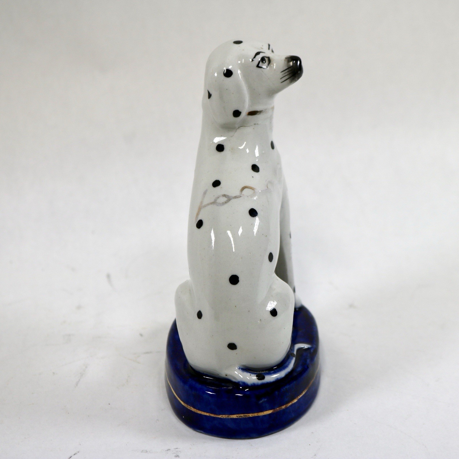 Early 20th Century William Kent Staffordshire Dalmatian Right Facing UK 4.75″ T