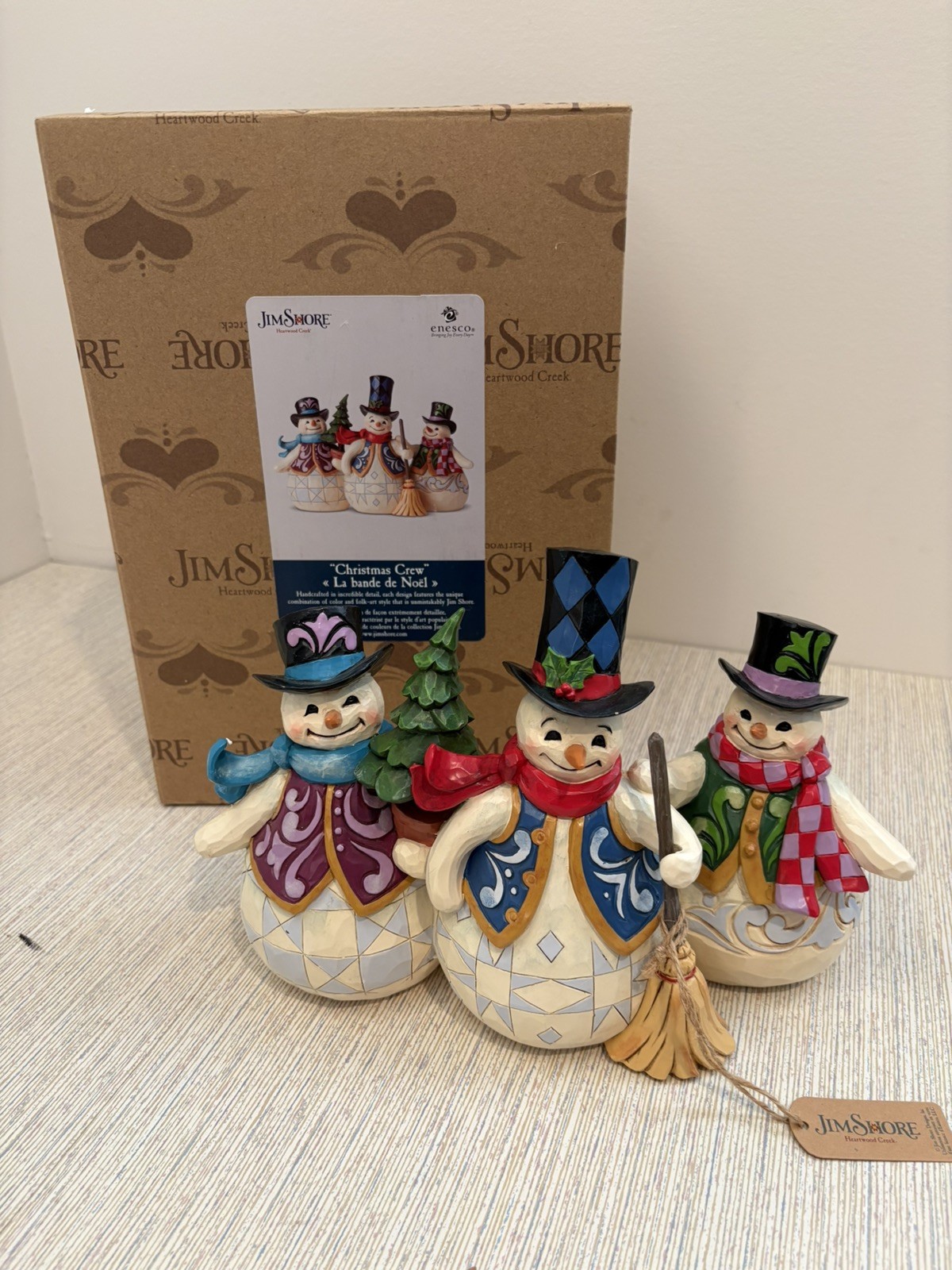 Jim Shore 6006647 “Christmas Crew” Figurine, New With Tag In Box