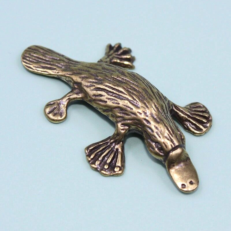 Brass Platypus Figurine Statue Animal Figurines Toys House Desktop Decoration