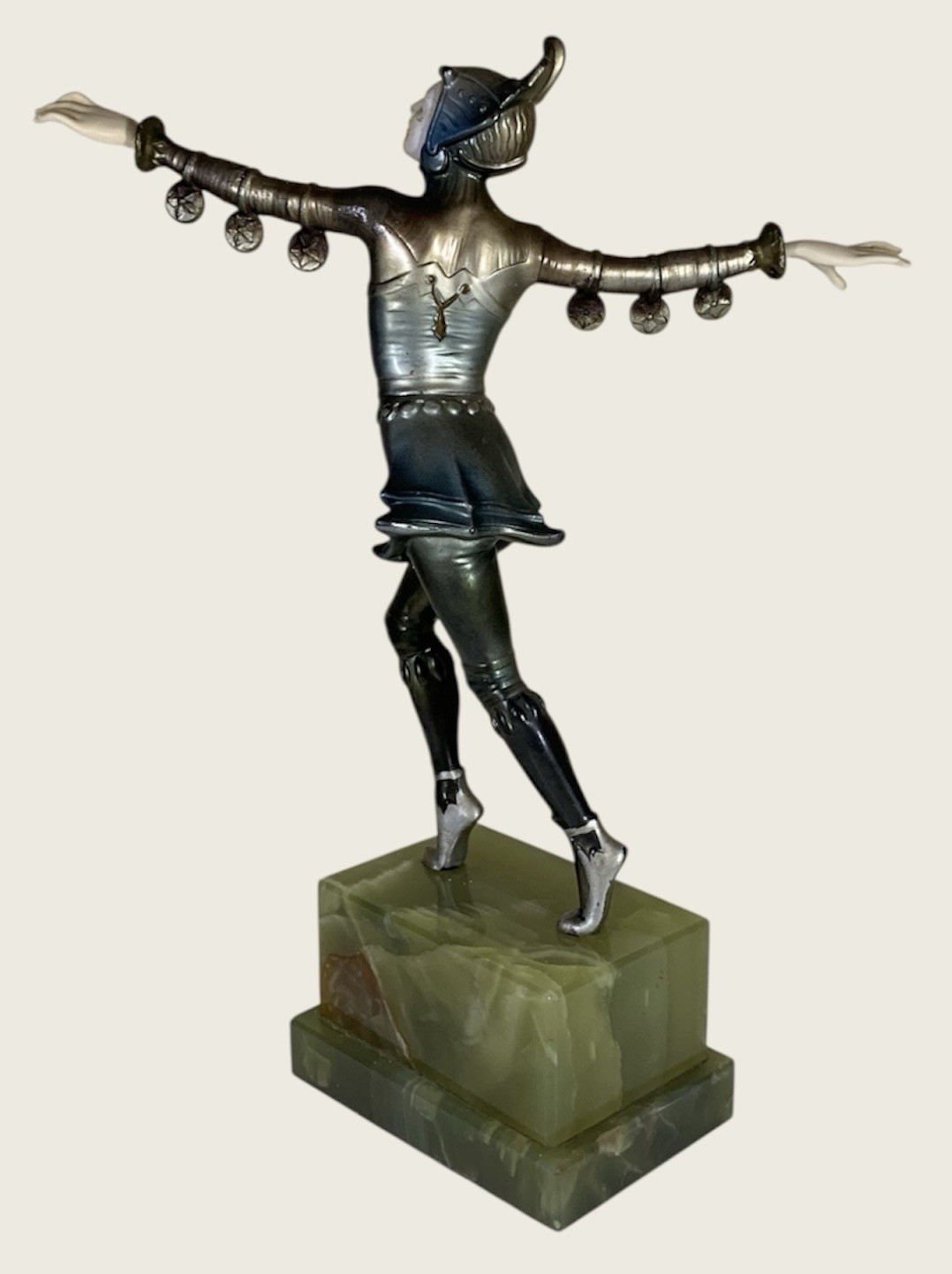 Art Deco Gerdago like Cold Painted Lady Sculpture c 1920