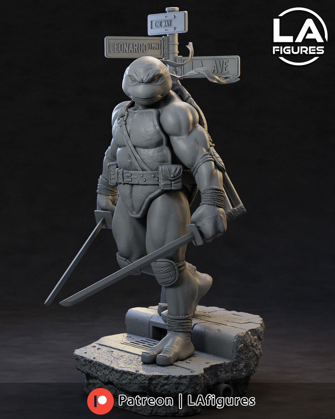Leonardo – TMNT 1/10 Scale Statue 3D Print Model Kit Unpainted