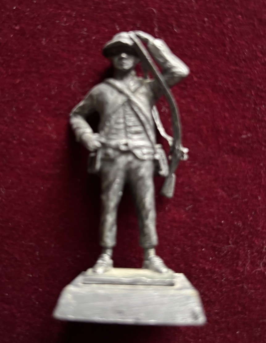 K/S Pewter WWI American Doughboy Soldier 3” – Hand-Cast Metal Figure W/Arms