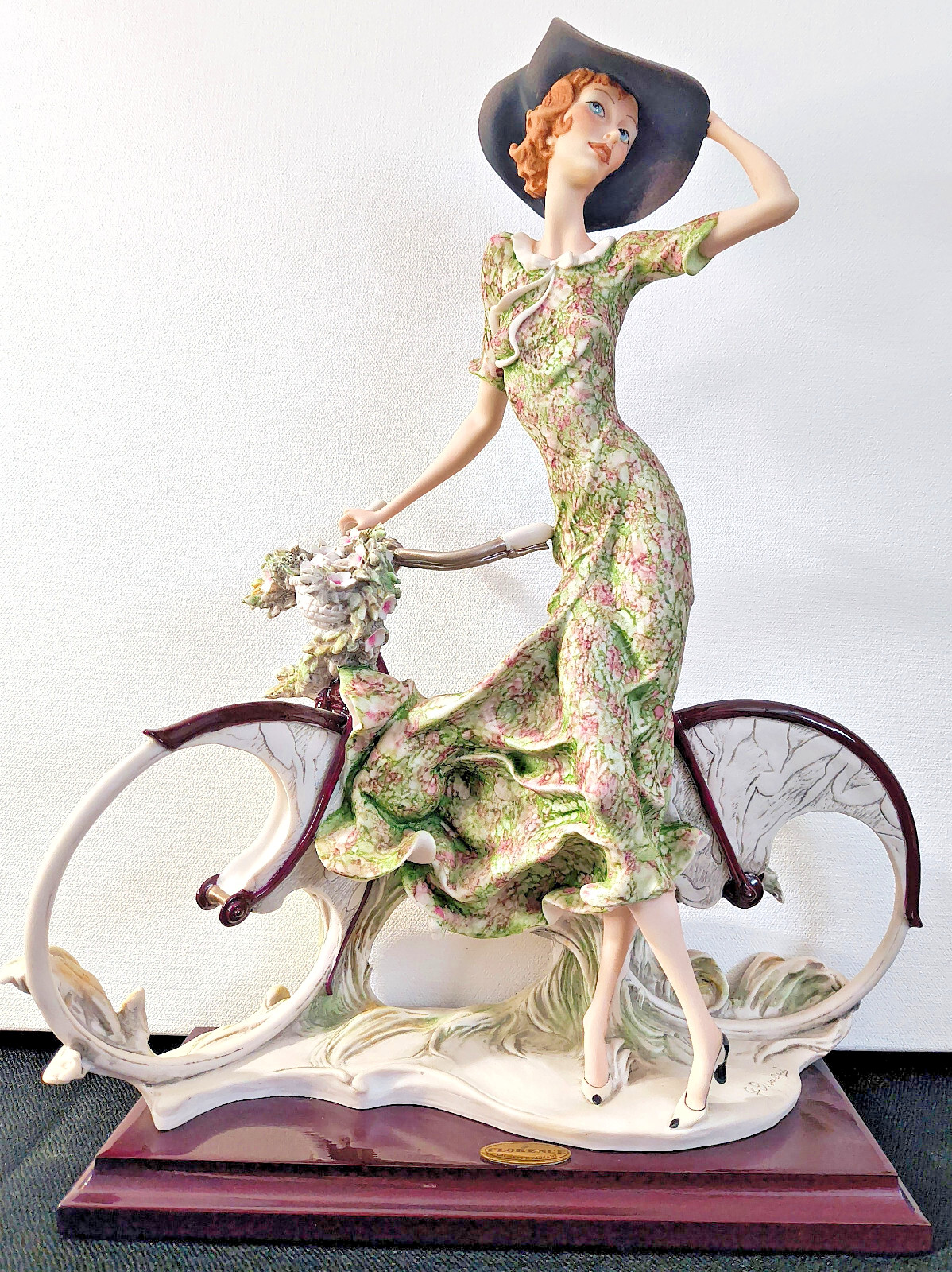 Armani Porcelain . Girl With Bicycle . Spring . 0539C . 15 in. . Italy . Beauty