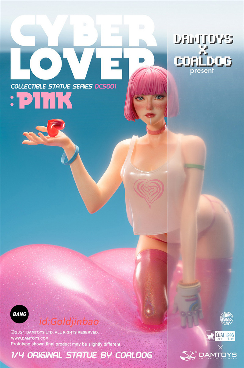 DAMTOYS COALDOG CyberLover Pink 1/4 Model In Stock Painted Resin ABS H41cm