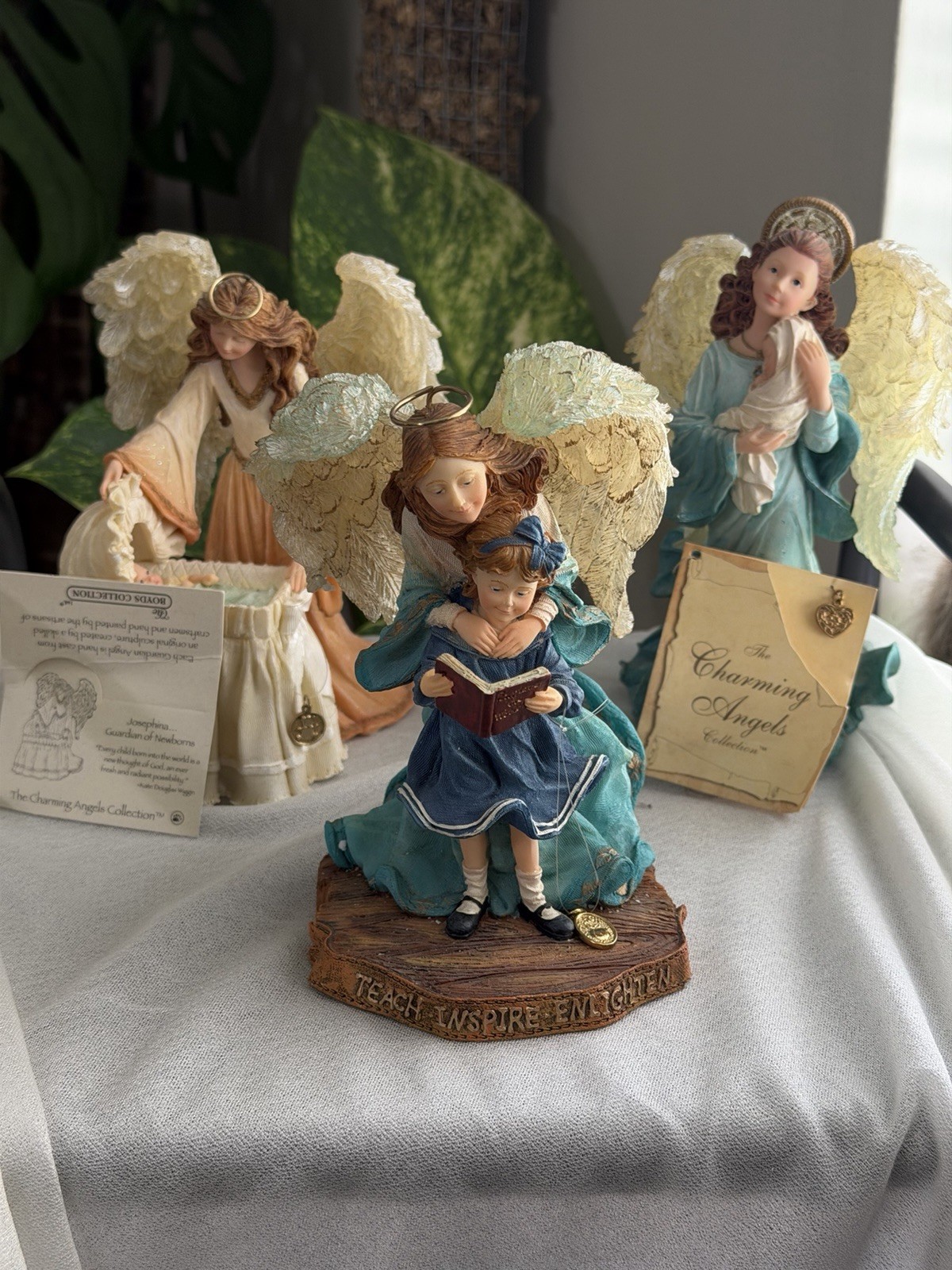 Boyds Charming Angels 3pc Lot 1st Edition Figurines Sophia Ana Maria Josephina