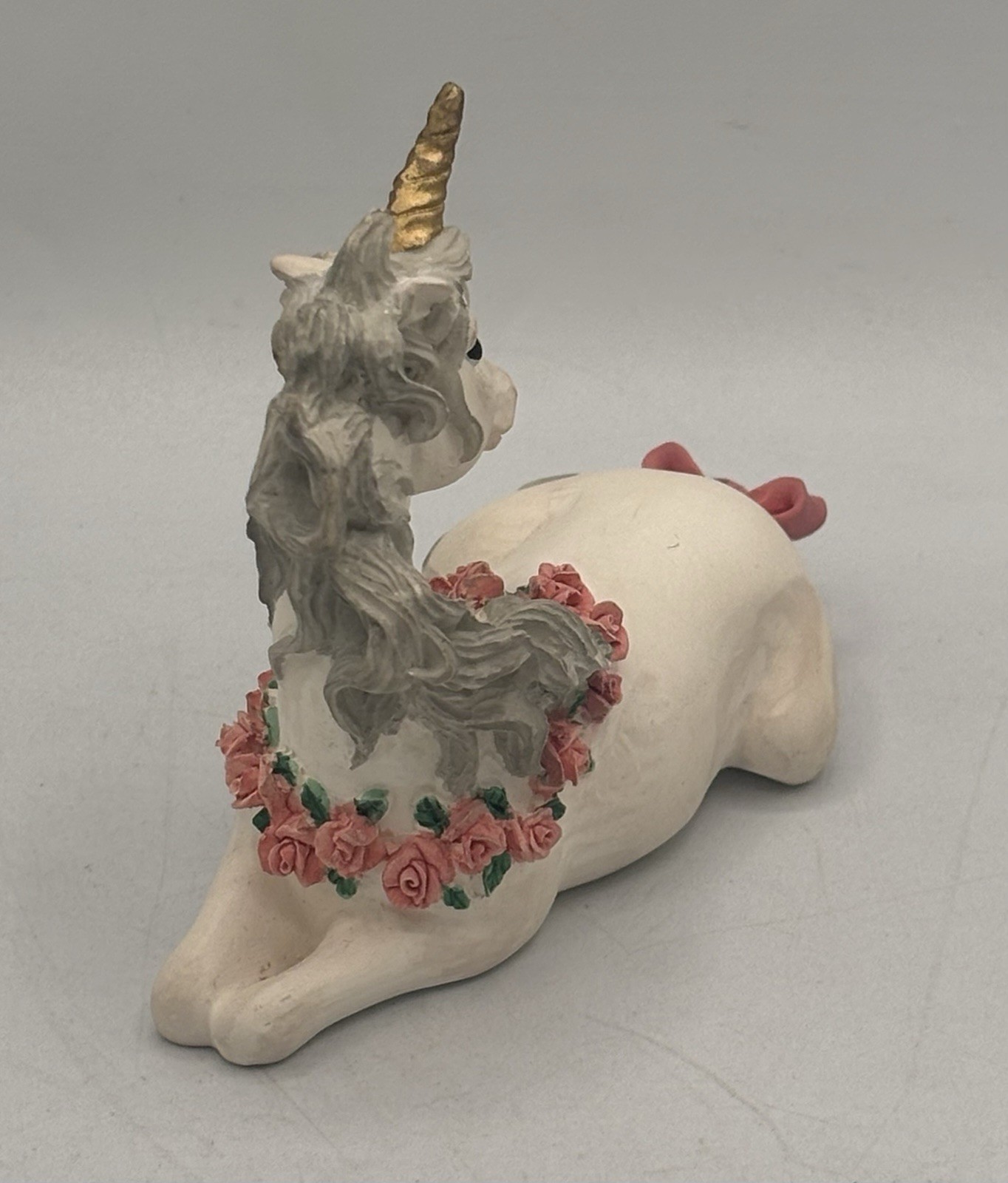 Vintage Westland Giftware Pink Rose Unicorn #308 Resin Figurine 4 Inches