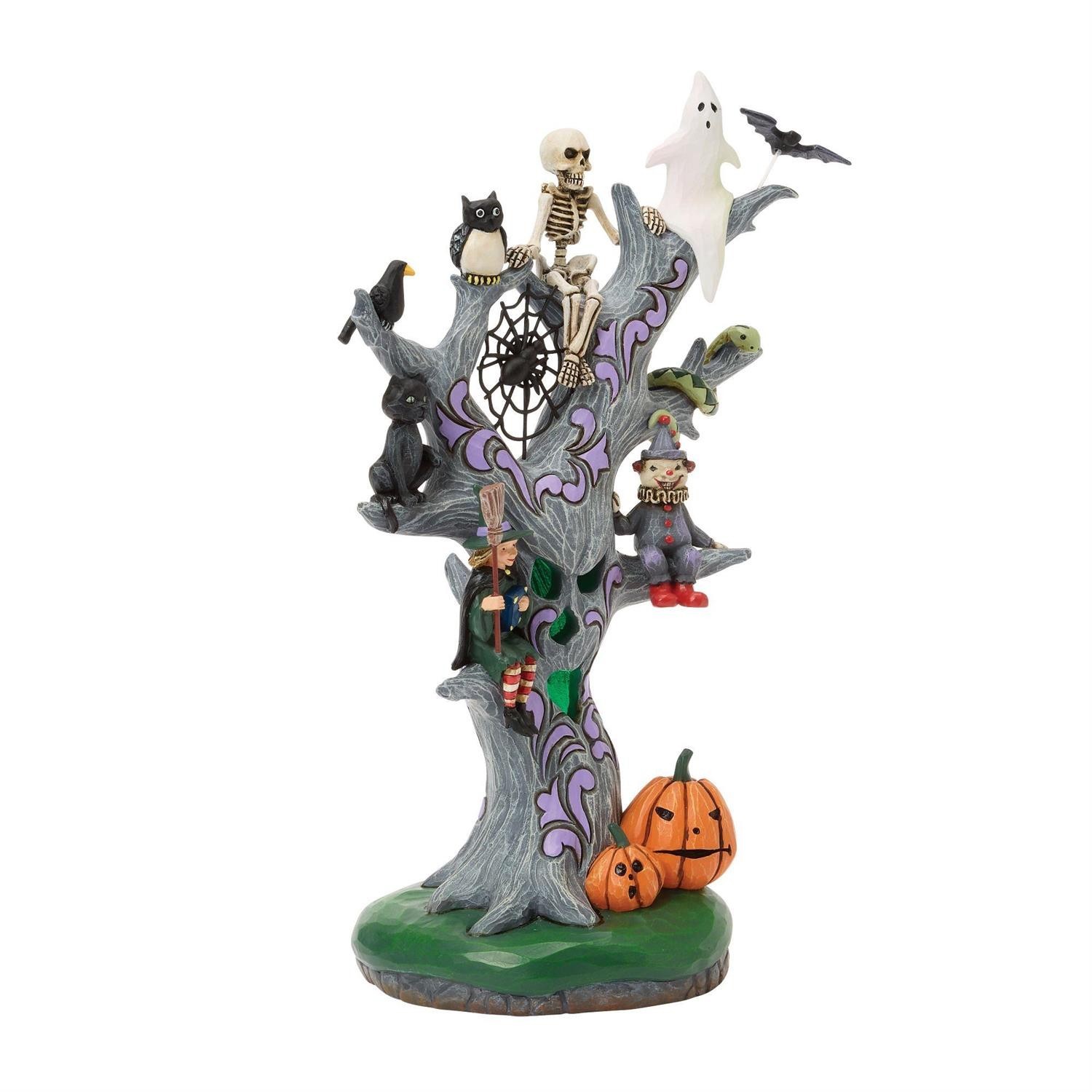 Jim Shore SCARY LED TREE HALLOWEEN FIGURINE-WICKED WOODS 6018090 NEW