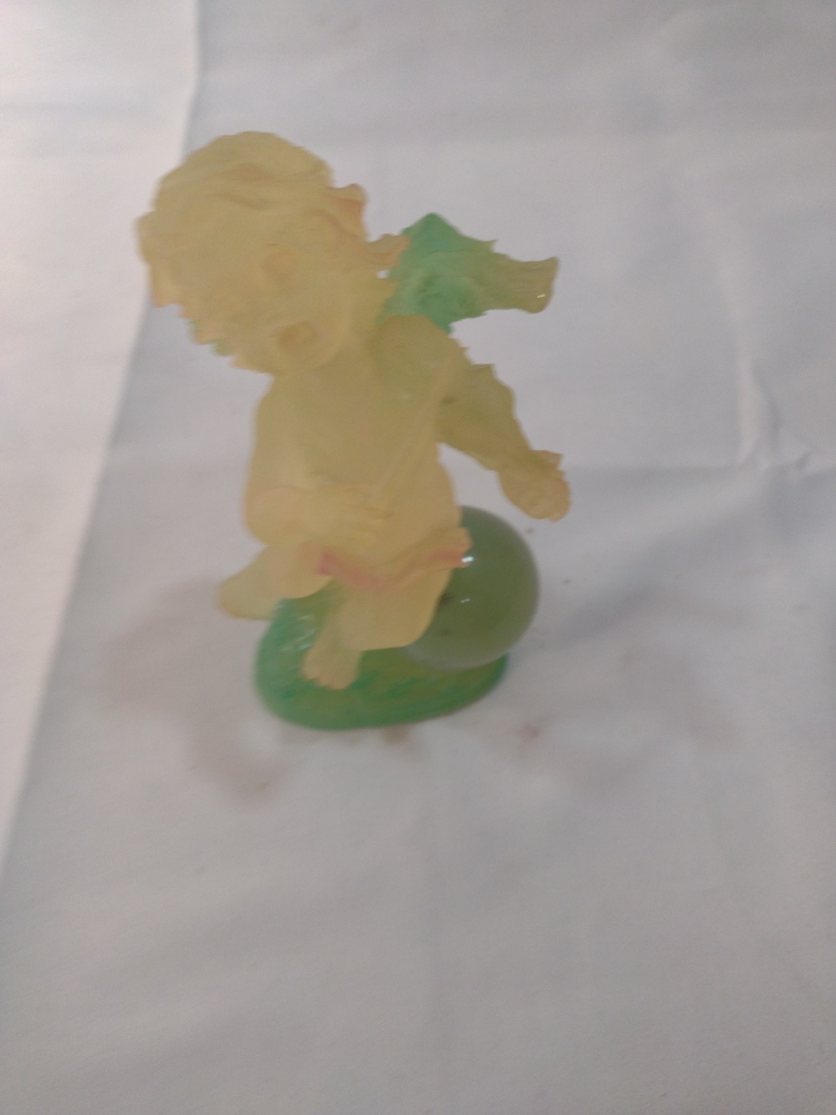 VTG Rarity Angel With Bow & Arrow Figurine -uranium UV Reactive. Beautiful