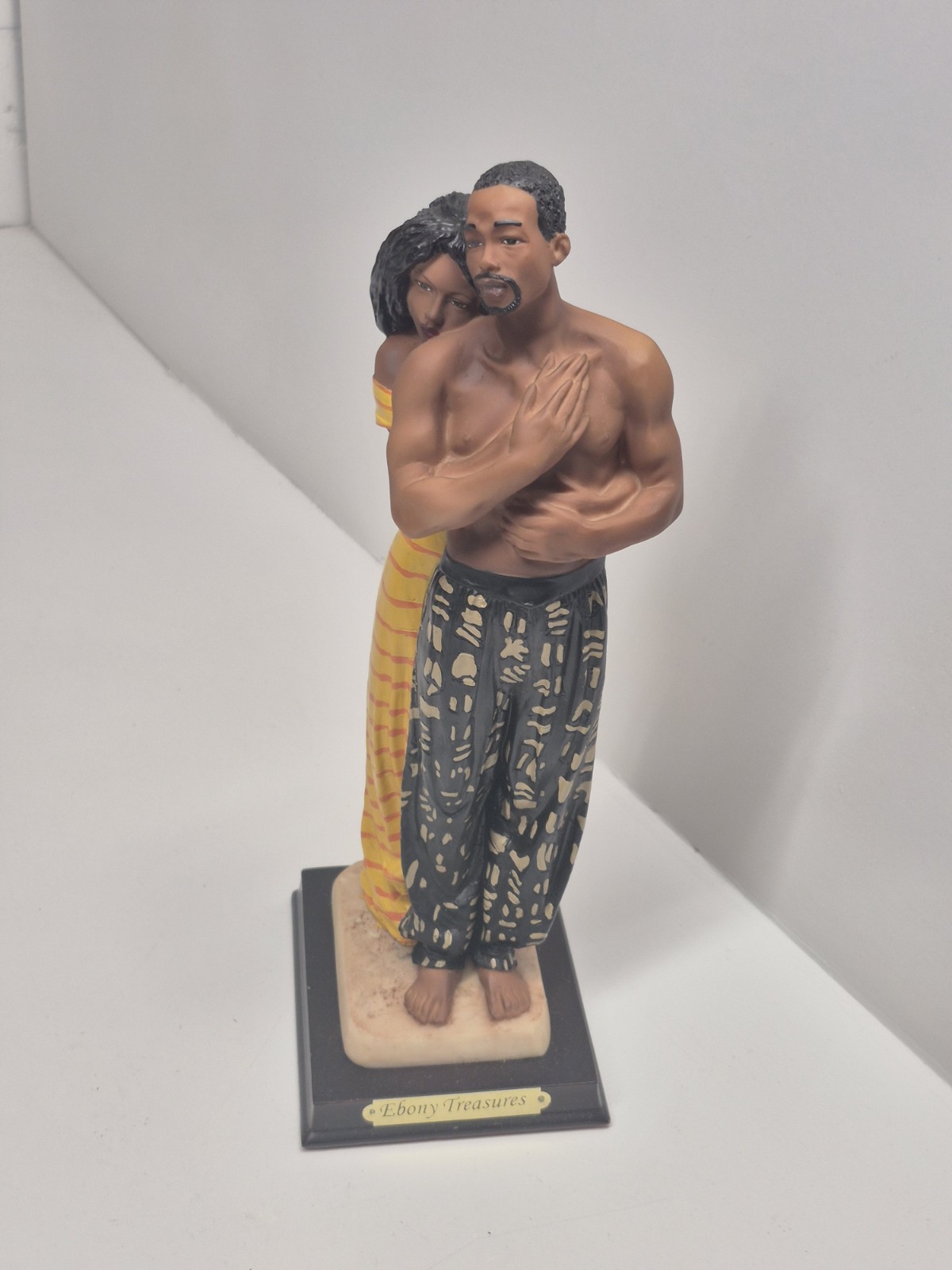 Vtg Ebony Treasures African American Romantic Couple Man & Woman 12 Inch
