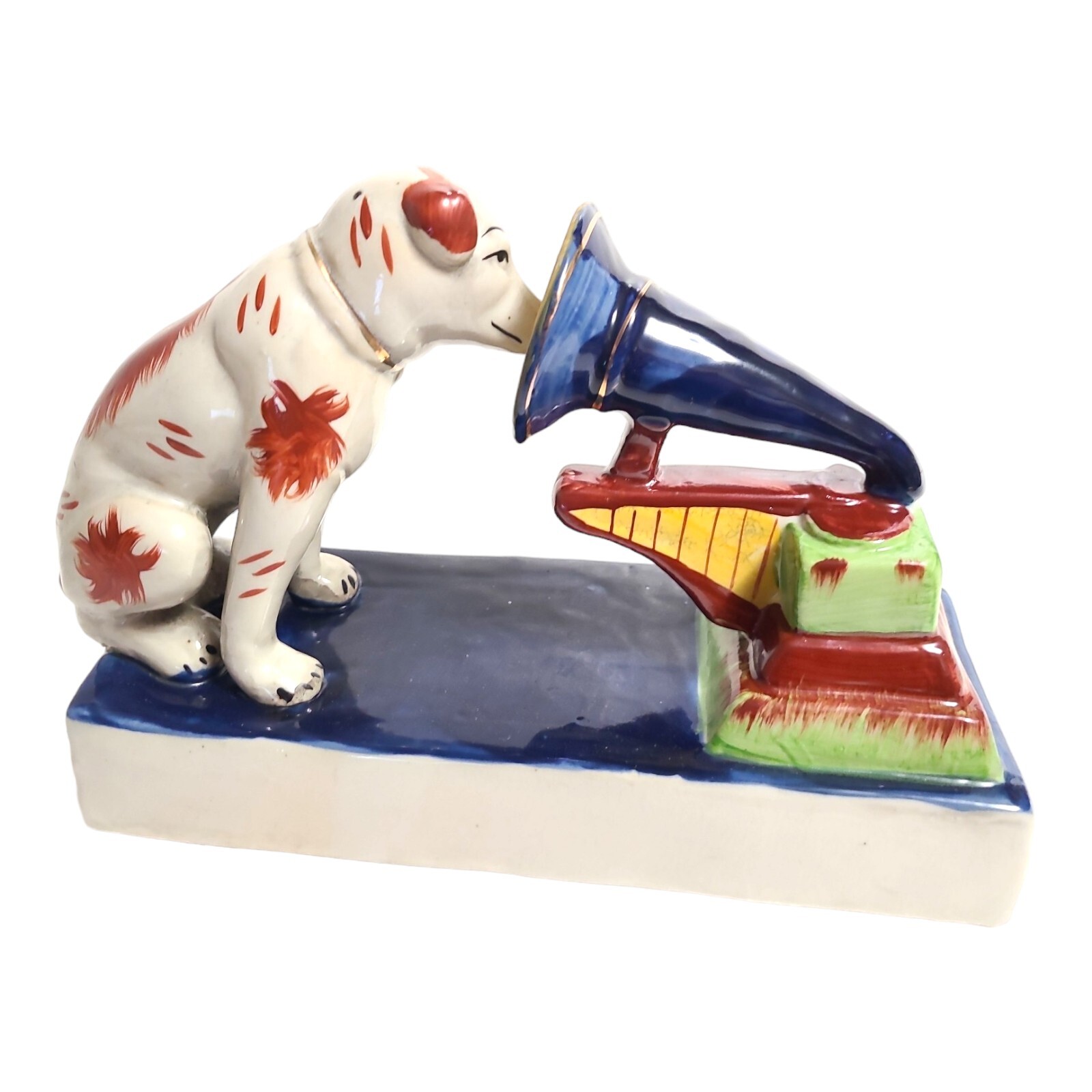 Vtg Ceramic RCA Victor “His Master’s Voice” Ceramic NIPPER & Phonogragh Figurine