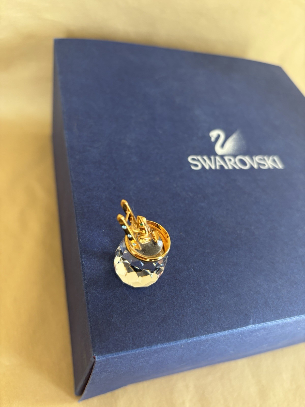 Swarovski 2002 Crystal Memories Gold Plated Weather Frog-MISSING COA