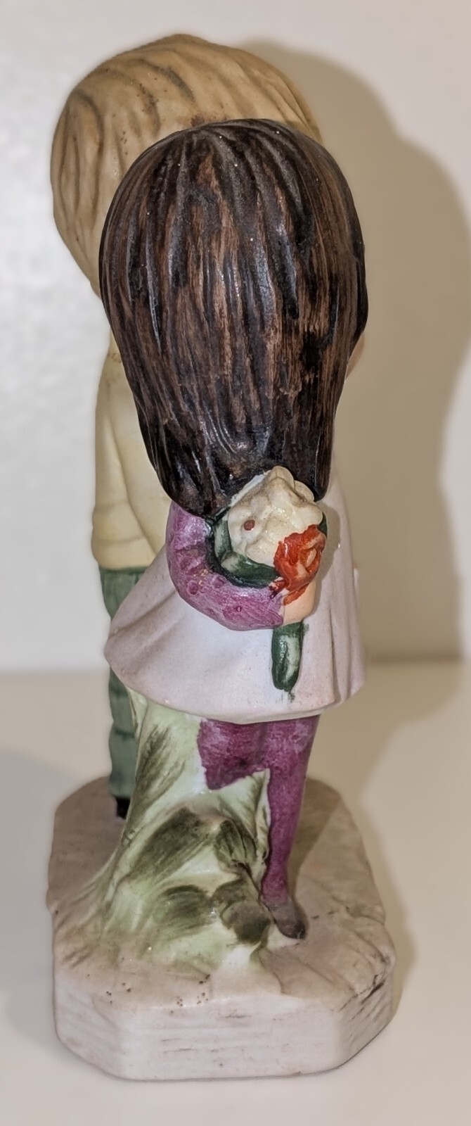 MOPPETS by Fran Mar Boy and Girl Bisque Porcelain Statuette Vintage 1971