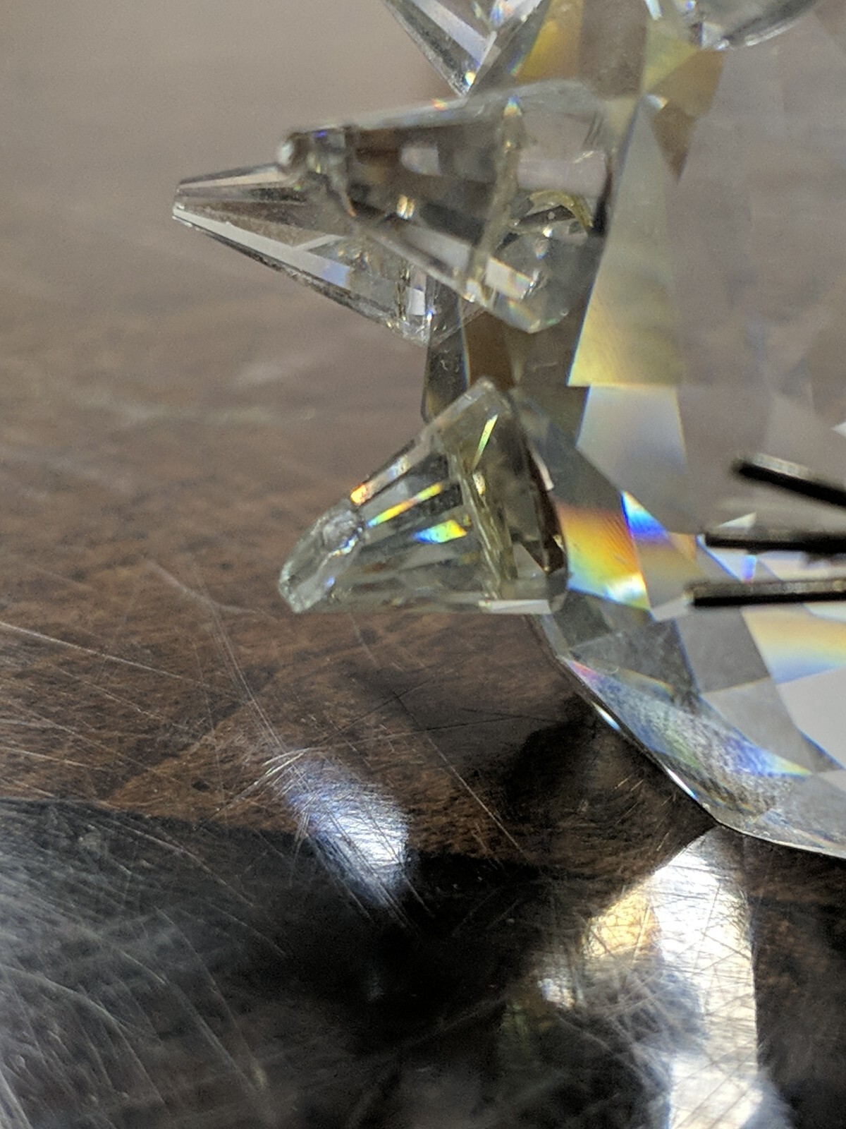 2017 Swarovski Crystal Hedgehog Figurine Metal Whiskers “In A Summer Meadow” 2”