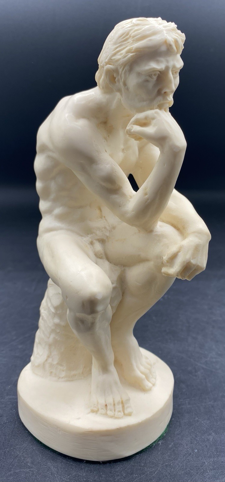 Vintage A. Santini “Thinking Man” Resin Figure 6 3/4″
