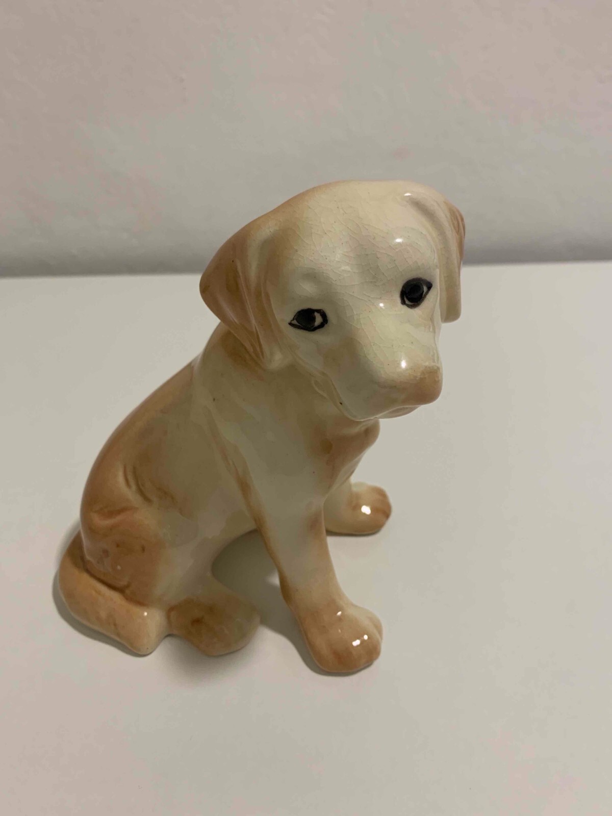 Vintage porcelain figurine of a dog Cluj Napoca Cervit 1940-1949 Romania