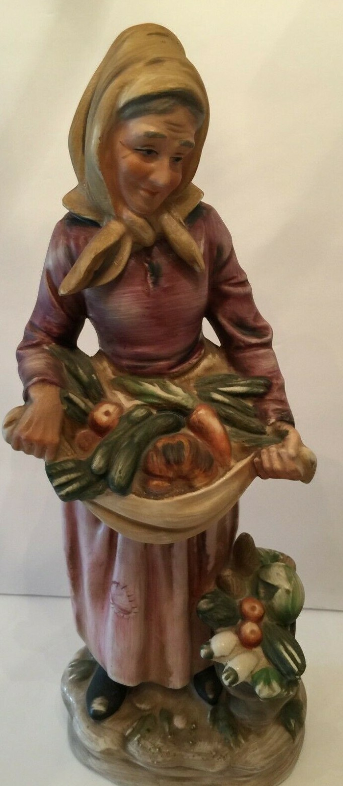 Vintage Norleans Farmhouse Old Farmers Fresh Produce Fall Harvest Porcelain