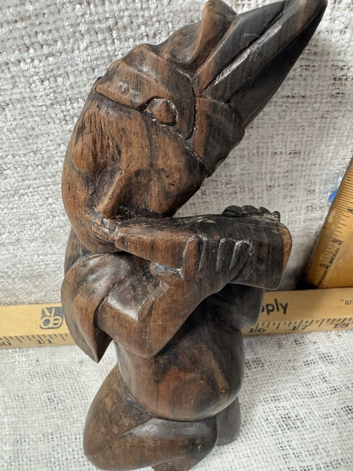 Hand Carved Wood Kokopelli Figurine Southwestern Native American Sculpture