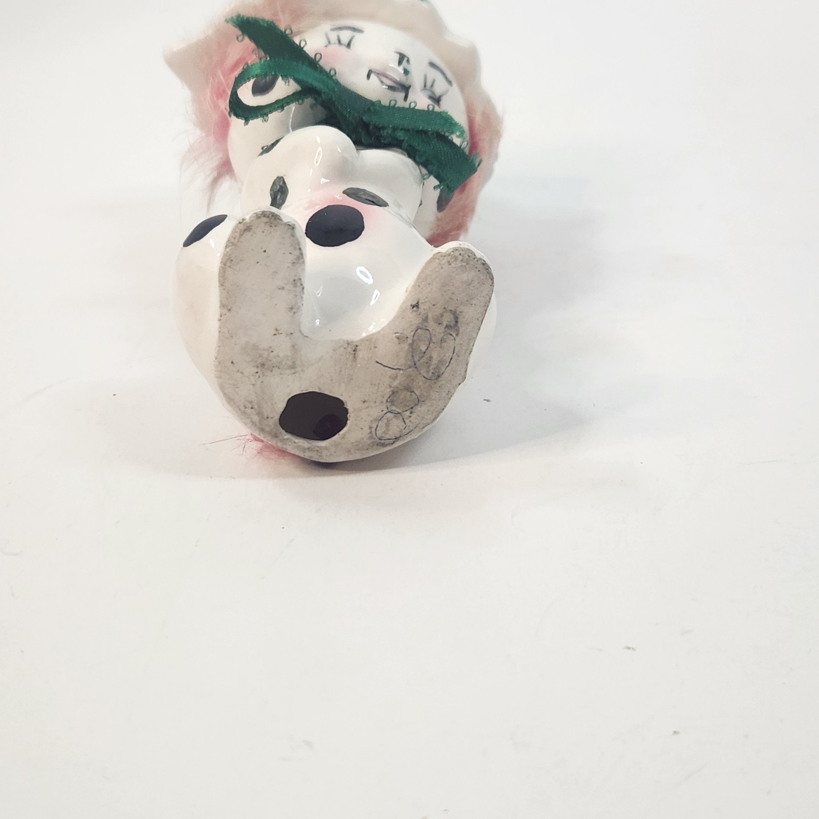 Vintage 50s-60s Spotted Dog Ceramic Figurine 4″ Tall Kitschy Puppy