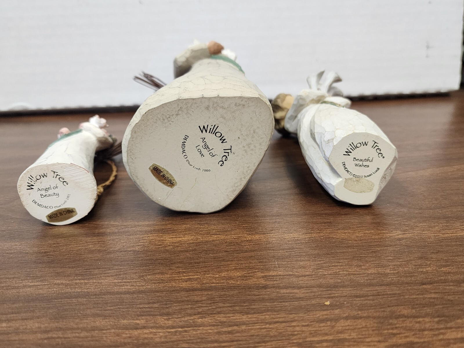 Demdaco Willow Tree Angel Of Beauty/Love & Beautiful Wishes Figurines Lot Of 3