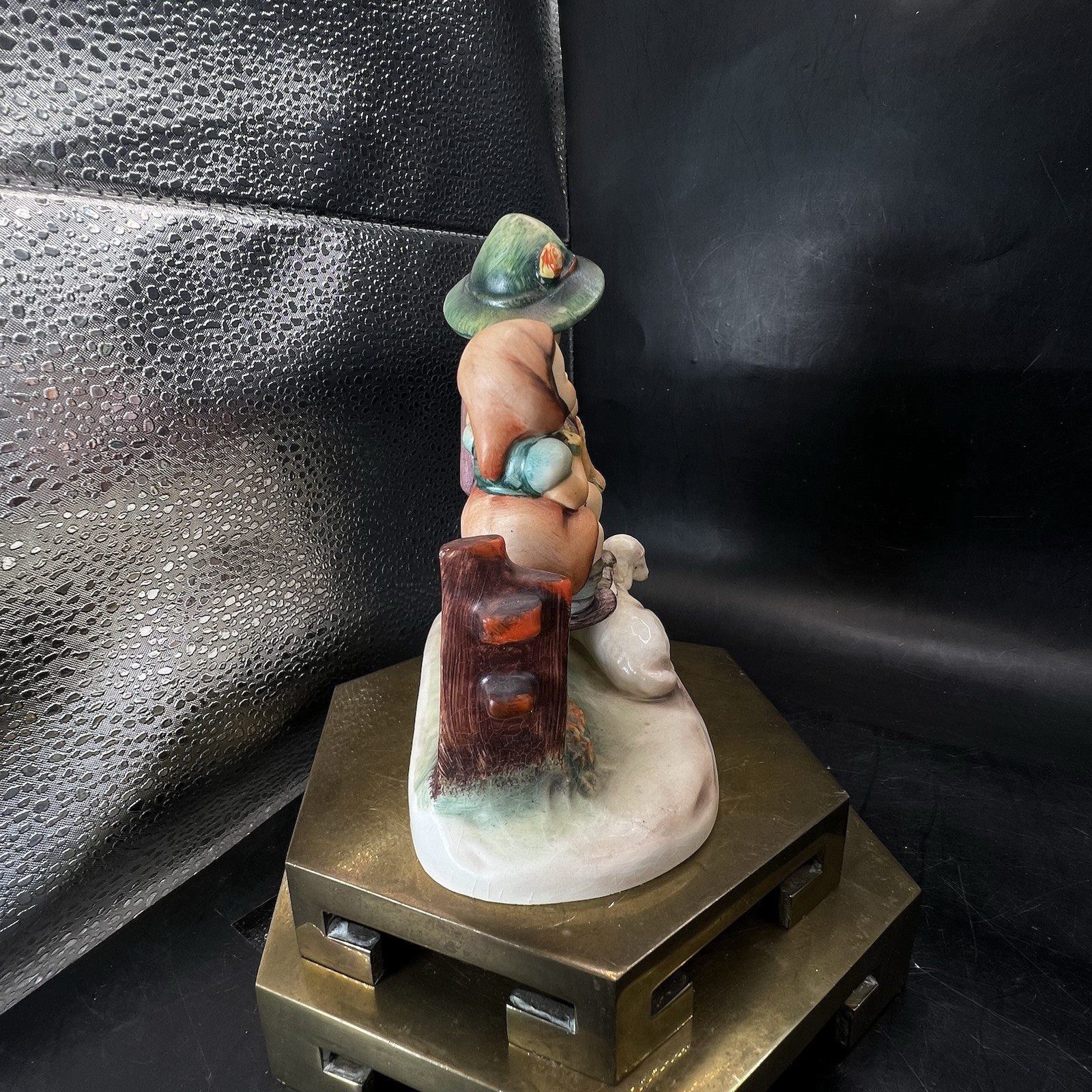 Vintage Hummel #99 EVENTIDE Figurine Boy Girl Fence Lambs Flute Full Bee