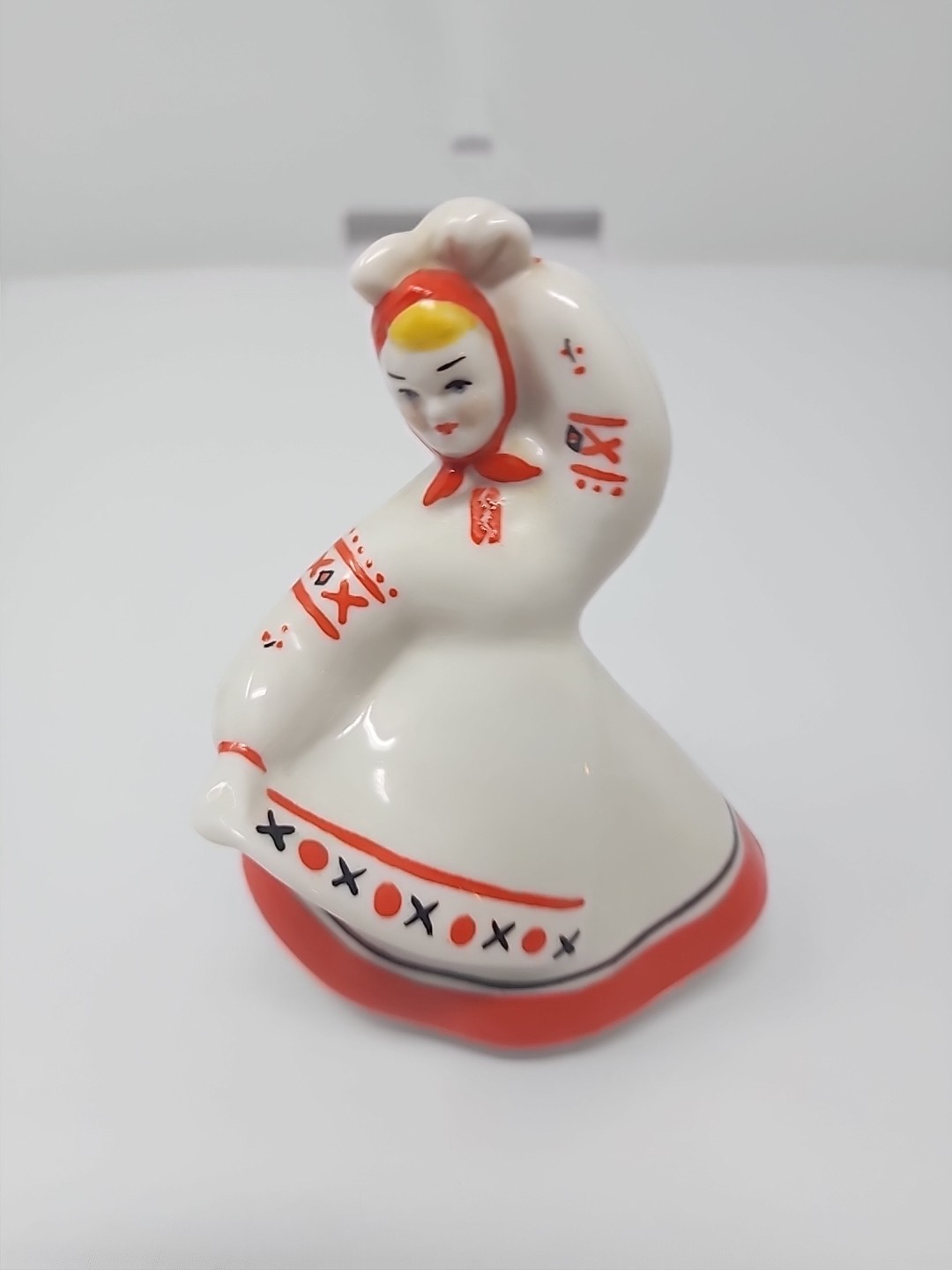 Soviet Ukraine Porcelain Figurine Dancing Girl Vintage