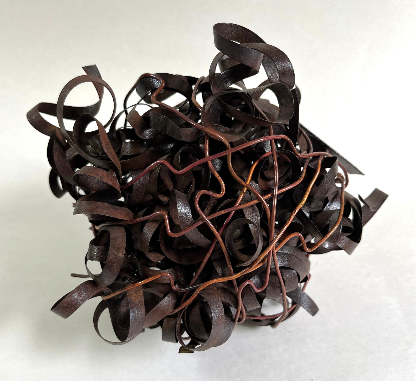 Kathryn Arnett Interwined Metal Strips Sculpture Abstract Contemporary Art