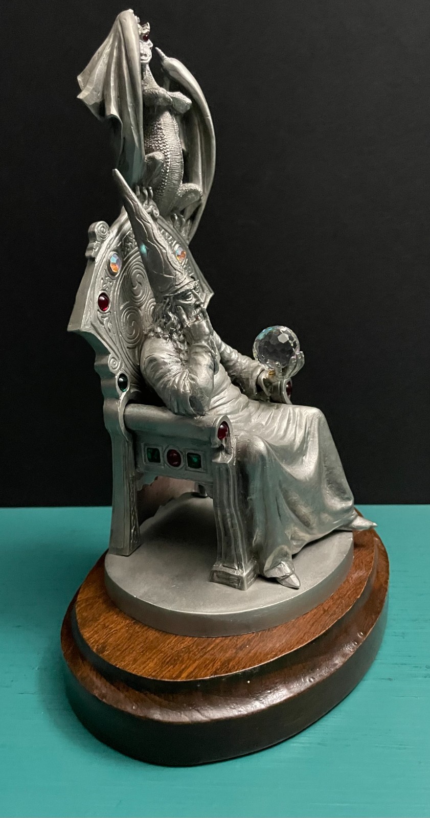 Lamb Perth Pewter Wizard Warlock Alliance Throne Winged Dragon Fantasy Statue LE