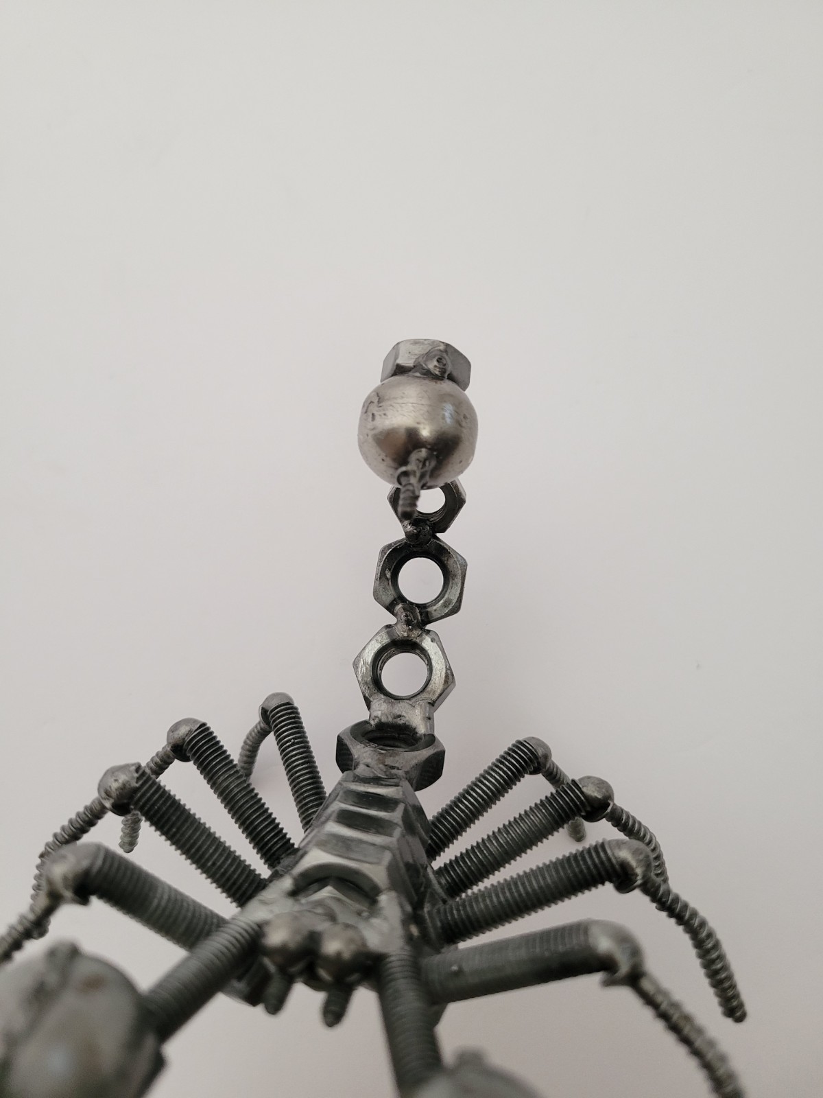 scorpion recycled metal art statue