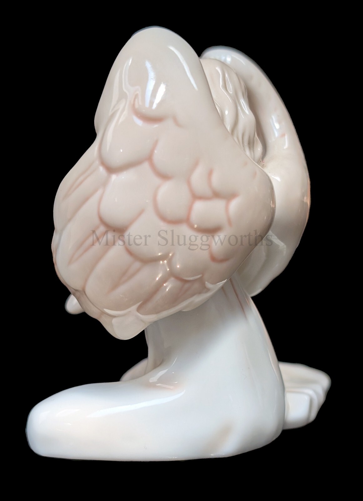 1990 Russ Berrie Porcelain Ceramic Guardian Angel & Baby Figurine Holiday Decor