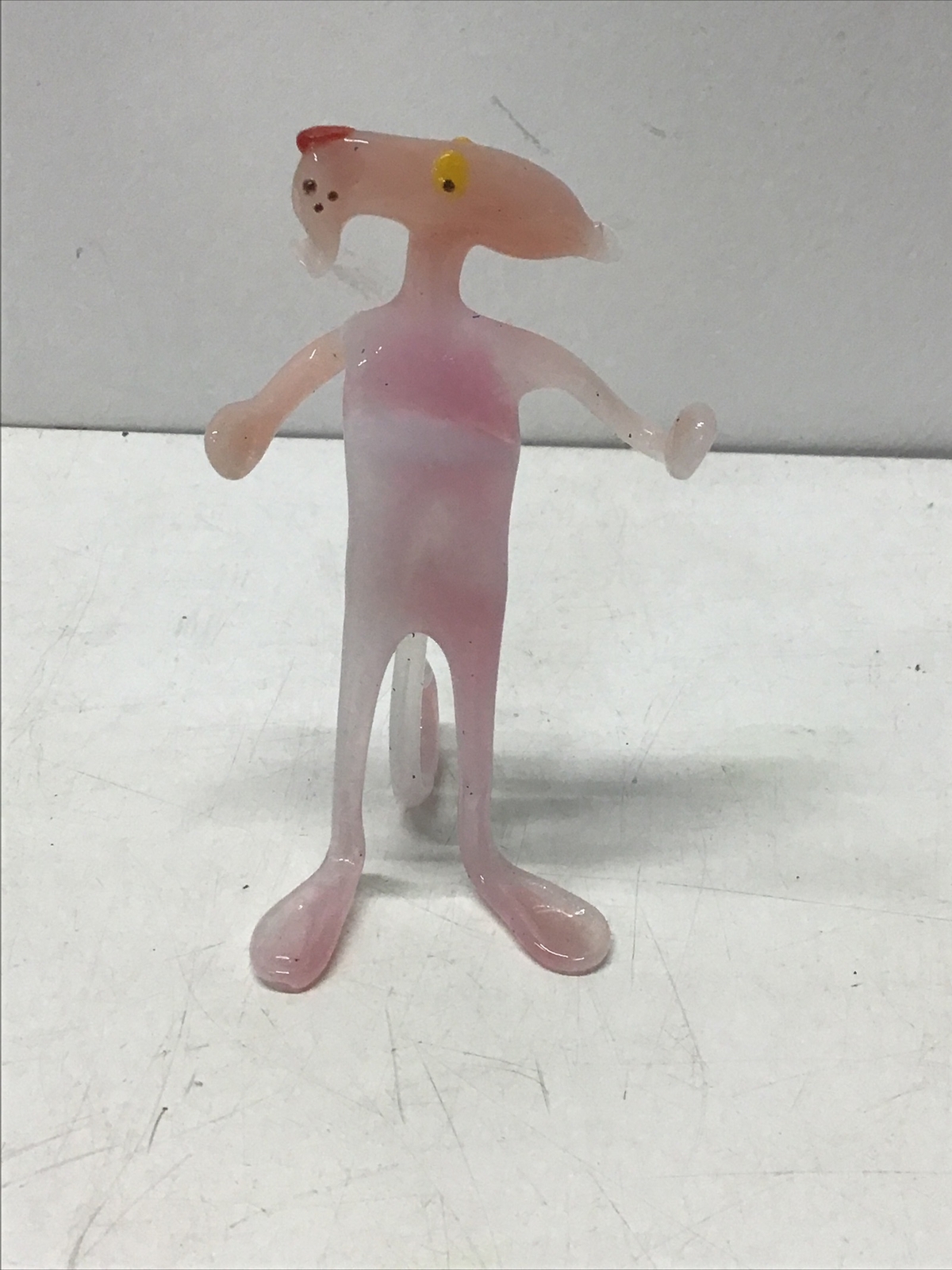 Vintage Custom Made Hand Blown Pink Panther