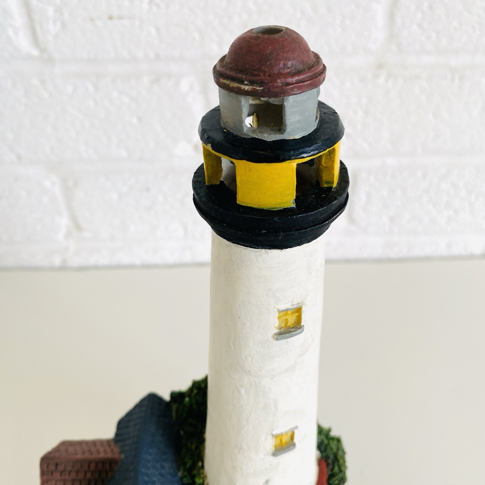 Lighthouse Lighted Nautical Decor Set Resin Beach Coastal Boating Sailing Theme