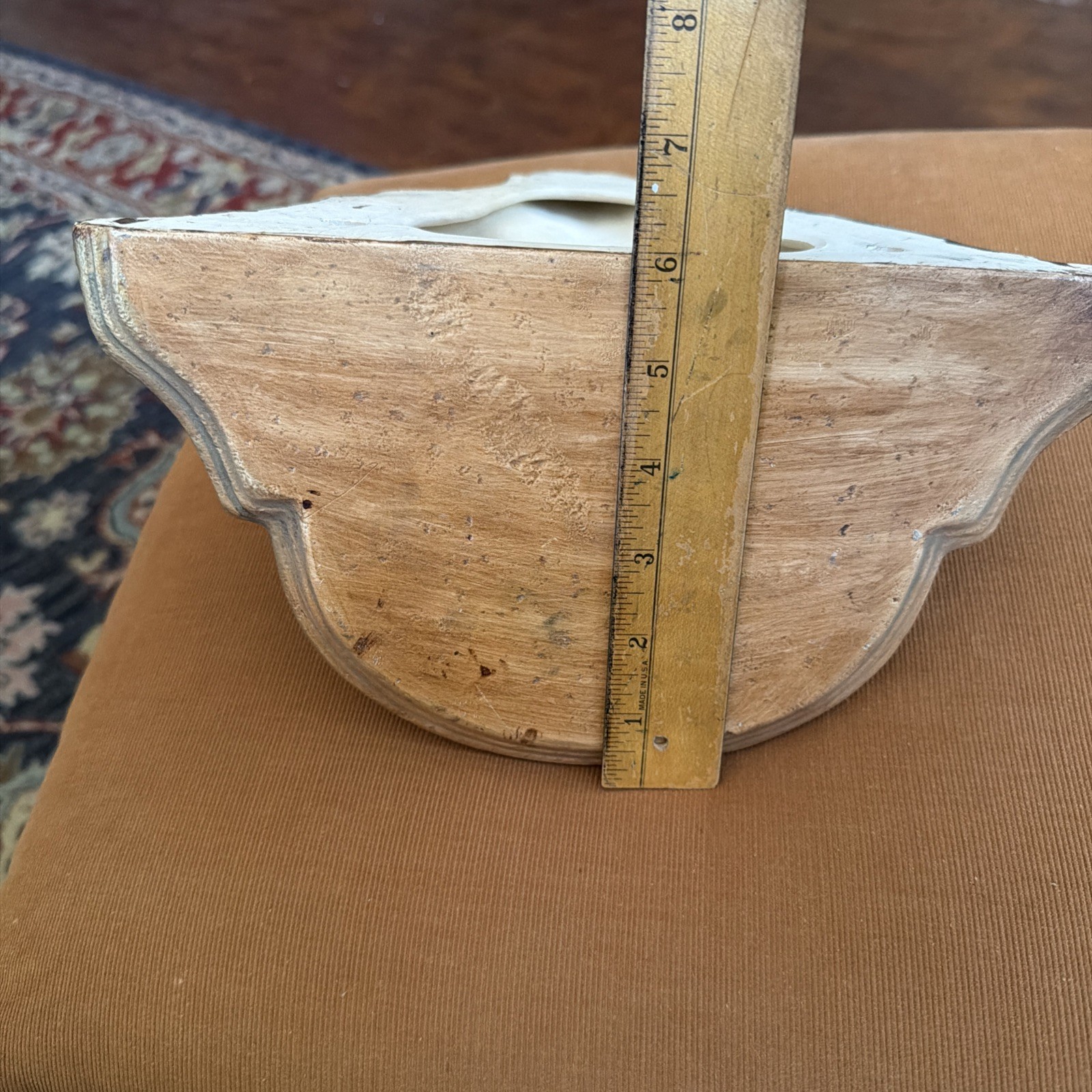 Vintage Elephant Head Shelf Bust Hanging Wall Decor Mount Ceramic Trunk Up Luck
