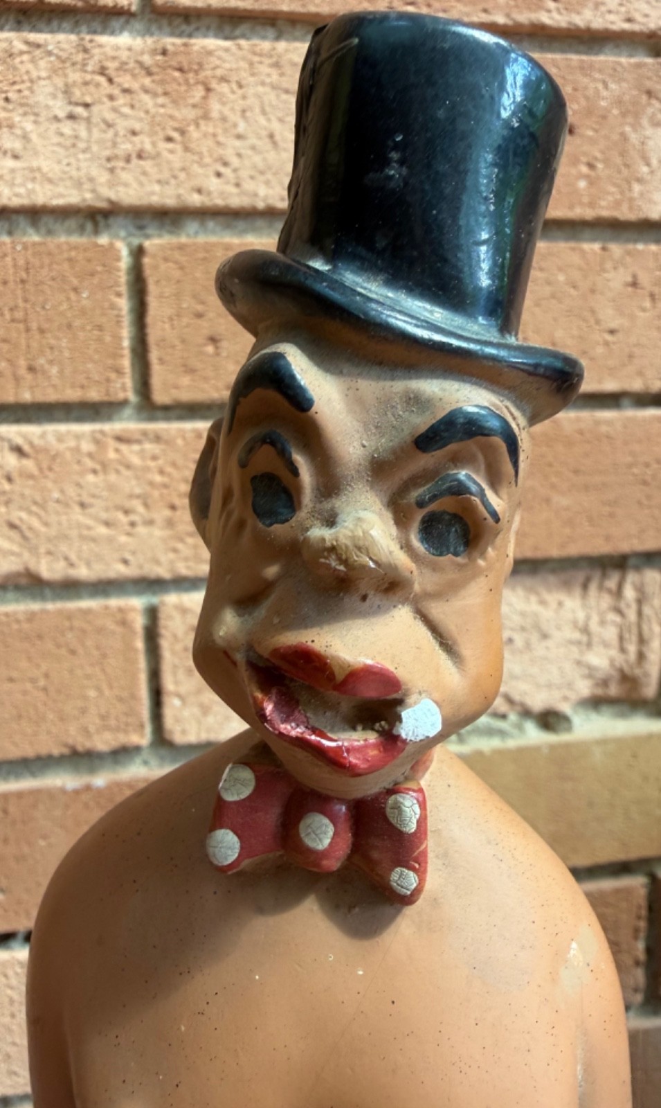 Vintage Carnival Prize Chalkware Figures Male Female Plaster of Paris People