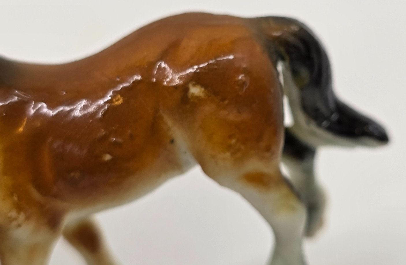 Vintage Horse Family Scene Mini Ceramic Figurine Set Clydesdale / Napcoware?