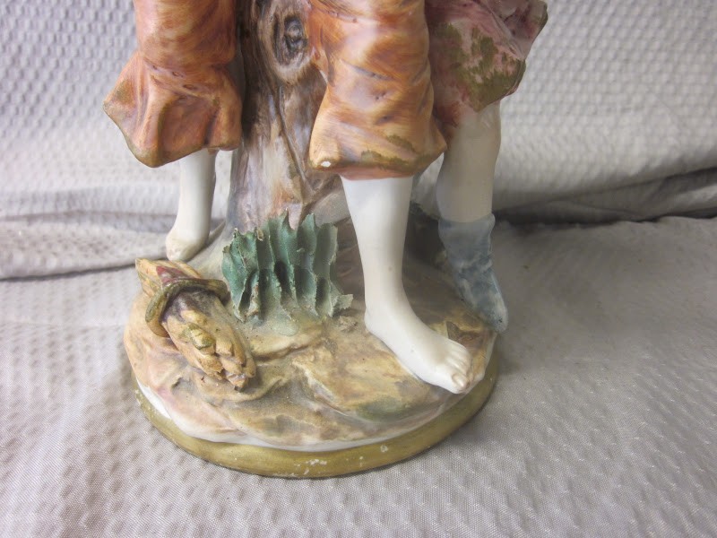 Vintage Italian Capodimonte Porcelain Statue Lamp Base – Mother & Daughter