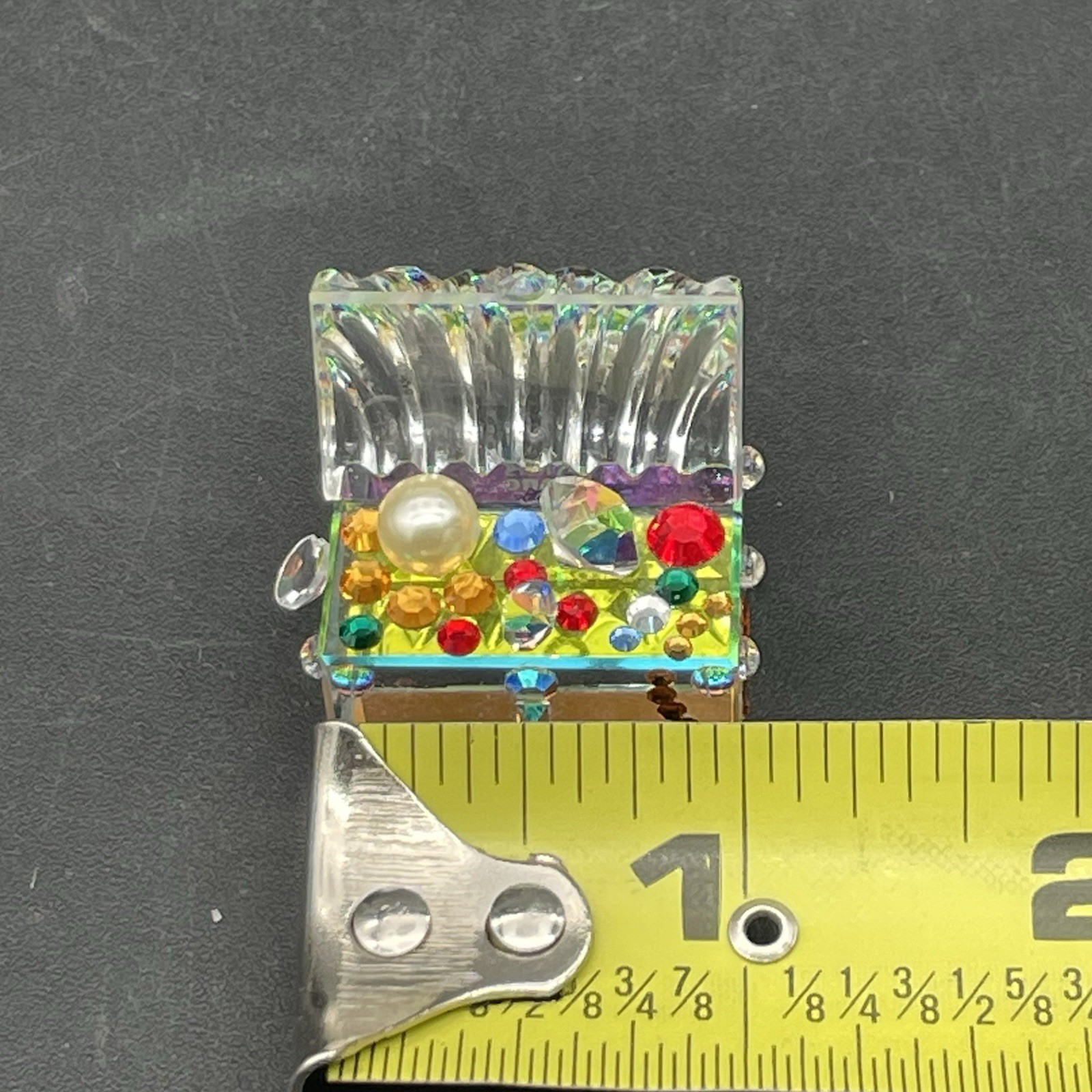 IRIS ARC Crystal Treasure Chest Figurine, Vintage Excellent Condition