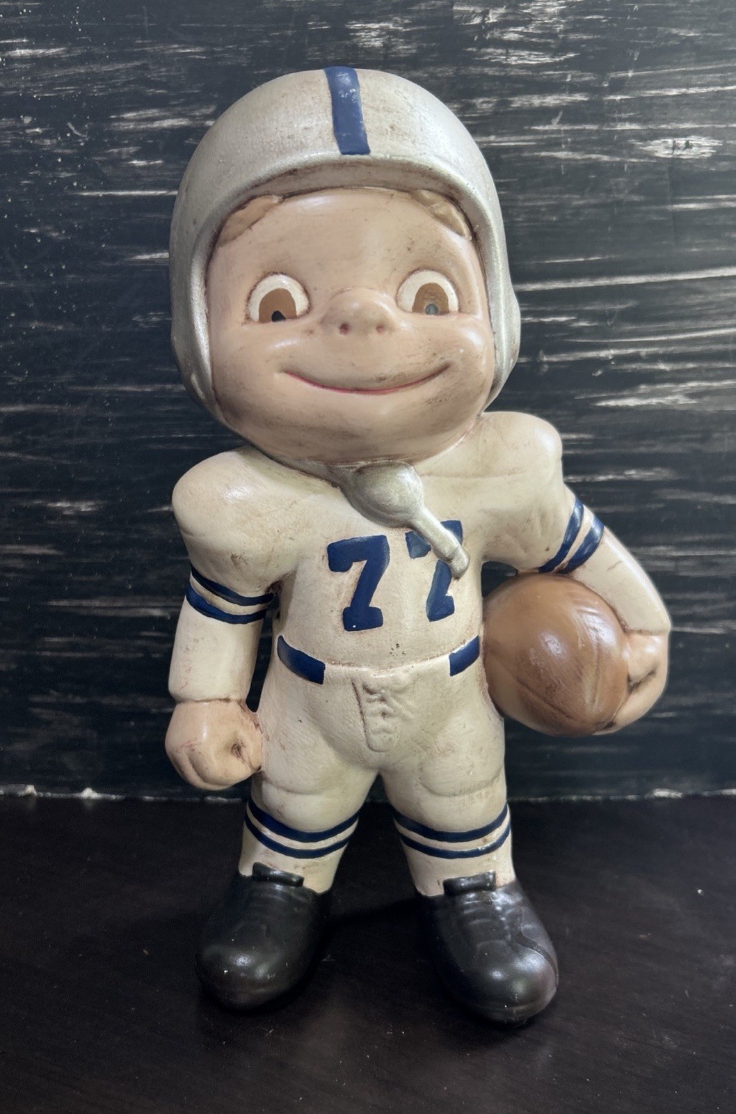 Vtg 70’s Ceramic Football Player Boy Atlantic Mold #77 Broncos Bills Colts 11”