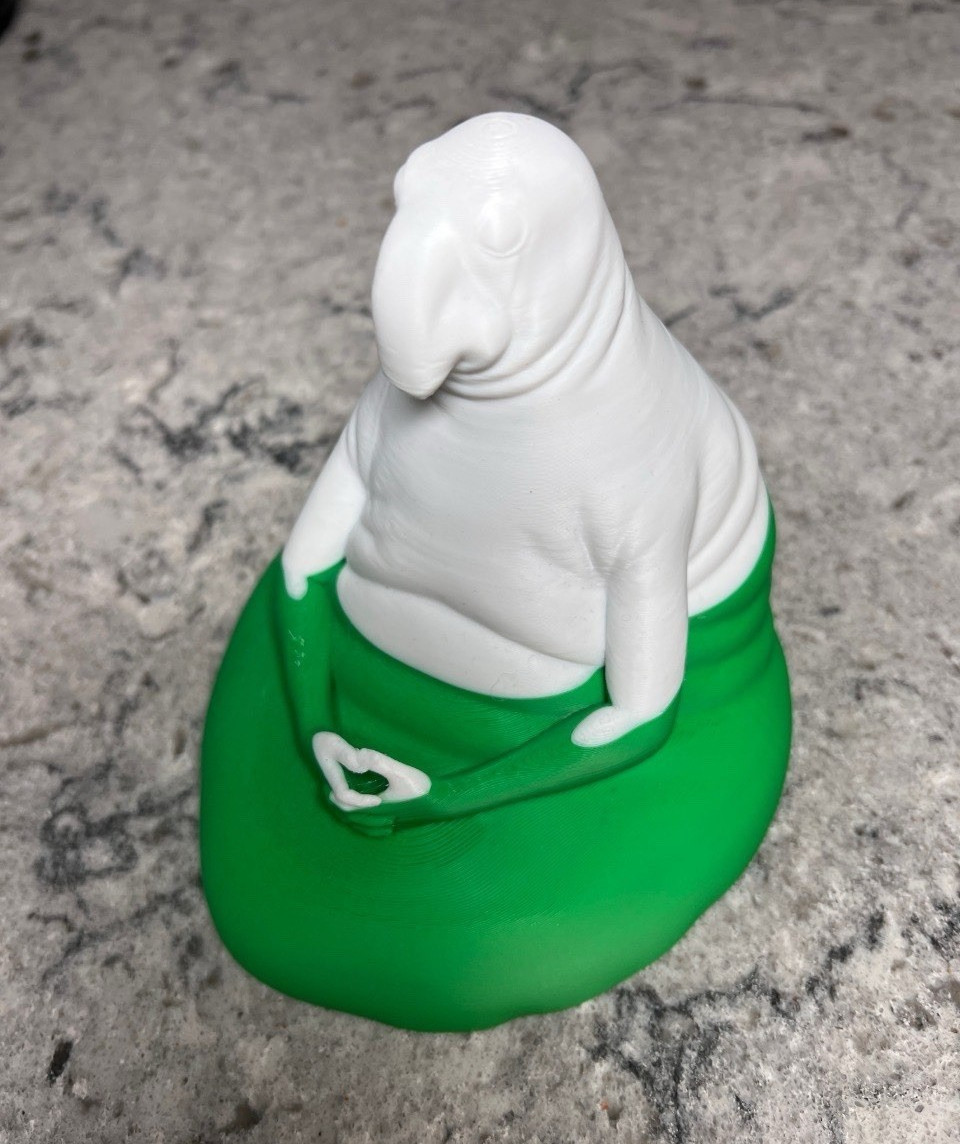 3D Printed Sitting Creature Figure