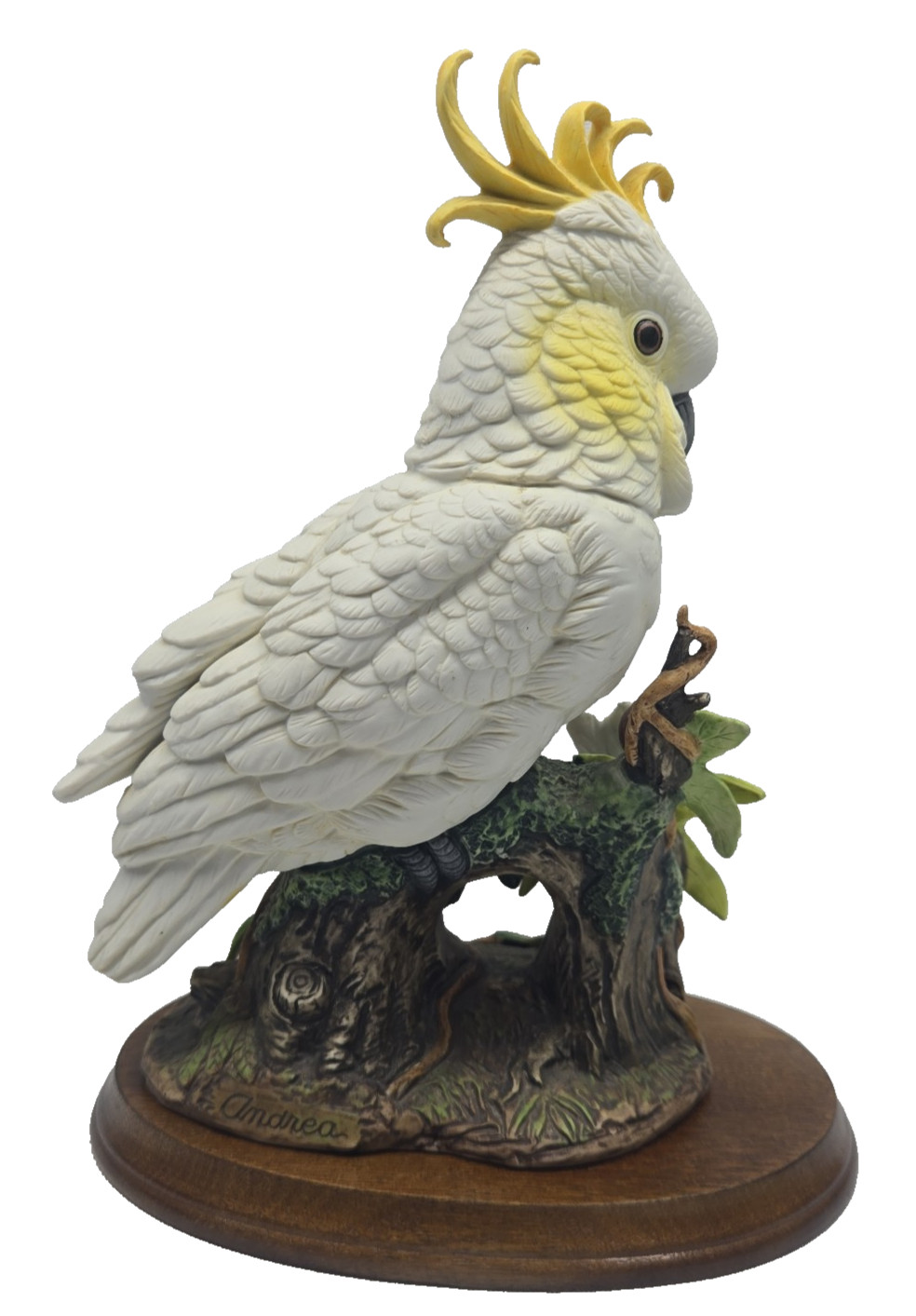 Andrea by Sadek Yellow Cockatoo Parrot Figurine Made in Japan #6643 *READ*