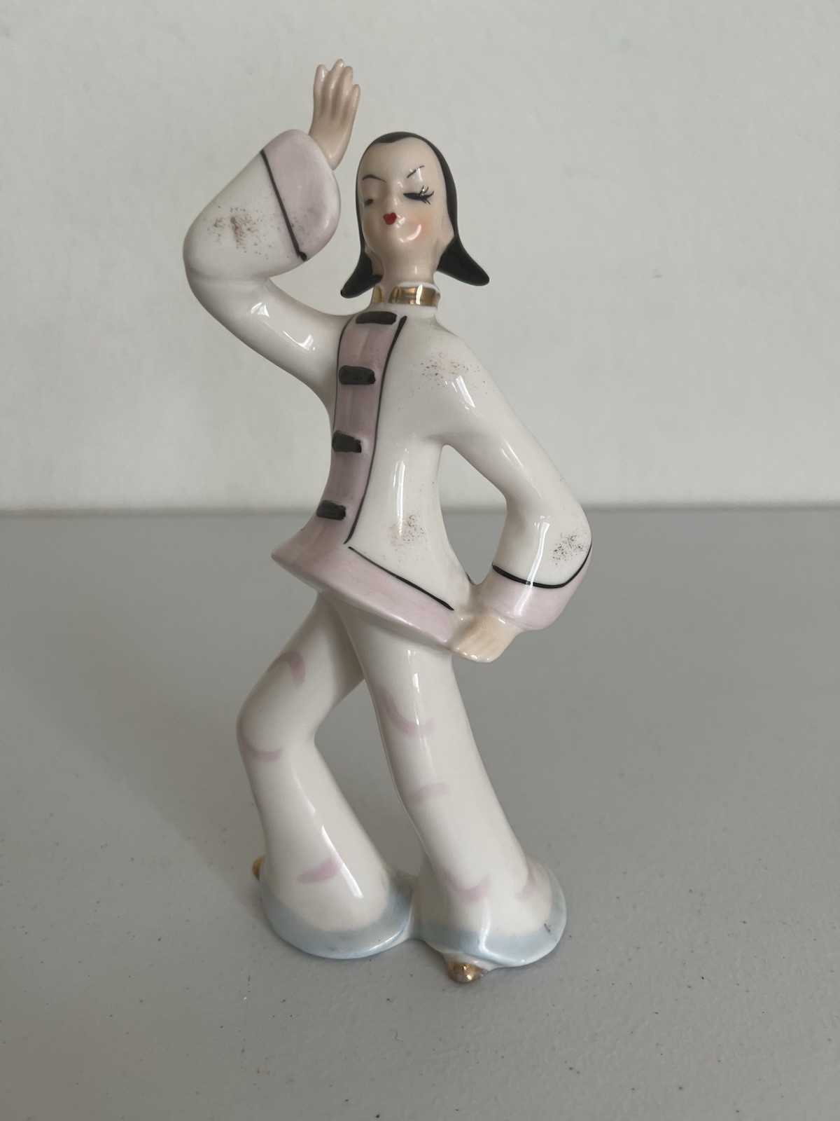 Vintage Lefton Geisha Girl #2005 statue figurine porcelain 8” Tall