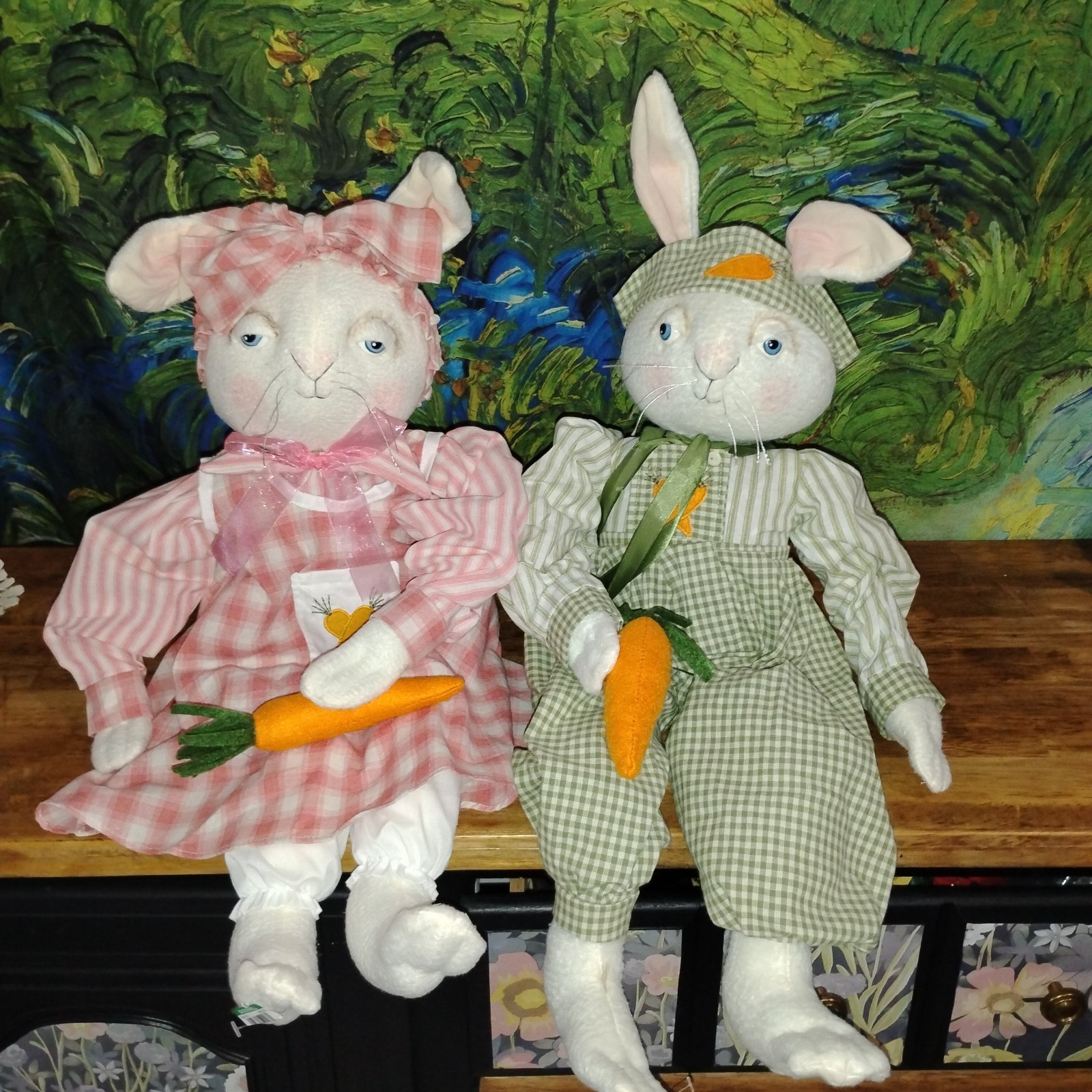 Gathered Traditions Andy & Ally Bunny Lot by Joe Spencer – Art Doll Easter Decor