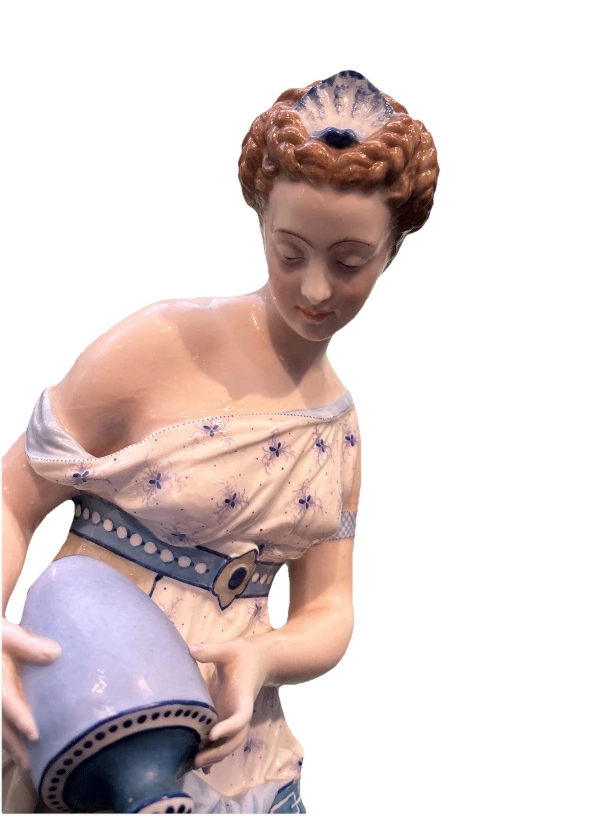 Antique French Chelsea Bisque Porcelain Figure “La Source” After Vion & Baury 30
