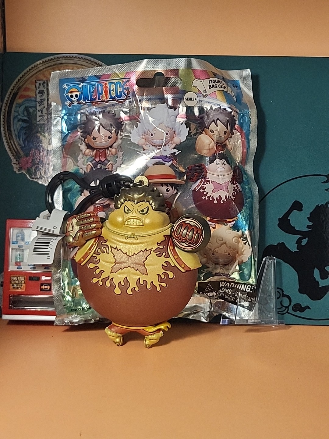 One Piece Series 4 Figural Bag Clip 3 Inch Luffy Gear 4 Special Color Version