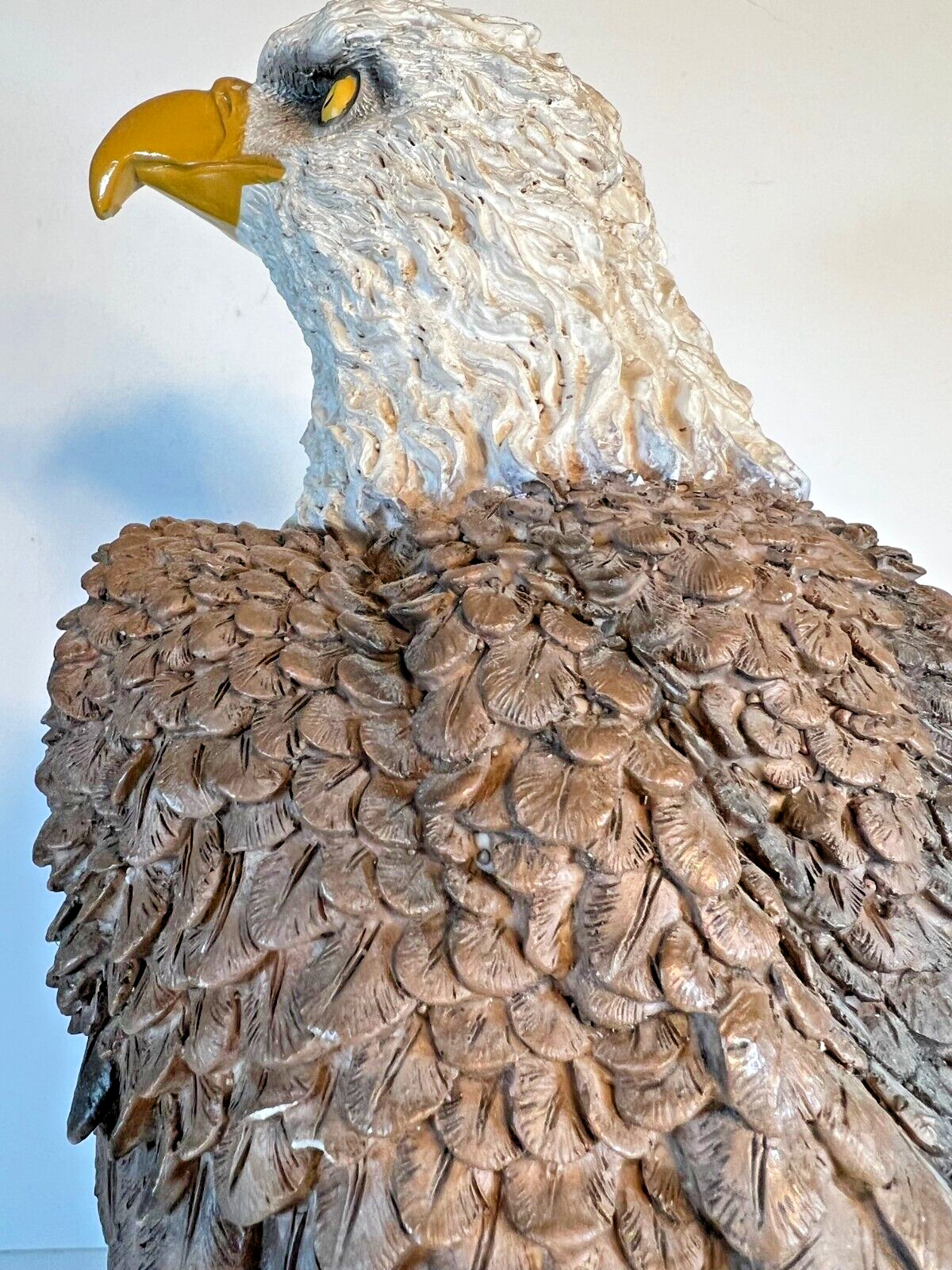 Large American Bald Eagle Composite Sculpture. 16.25″ tall
