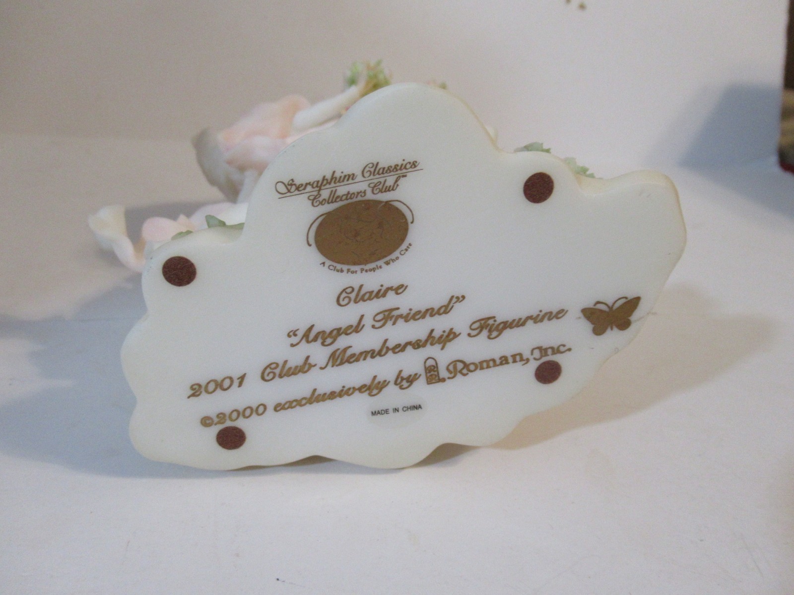 2001 Seraphim Classics 7.5″ CLAIRE Angel Friend Figurine Collectors Club Member